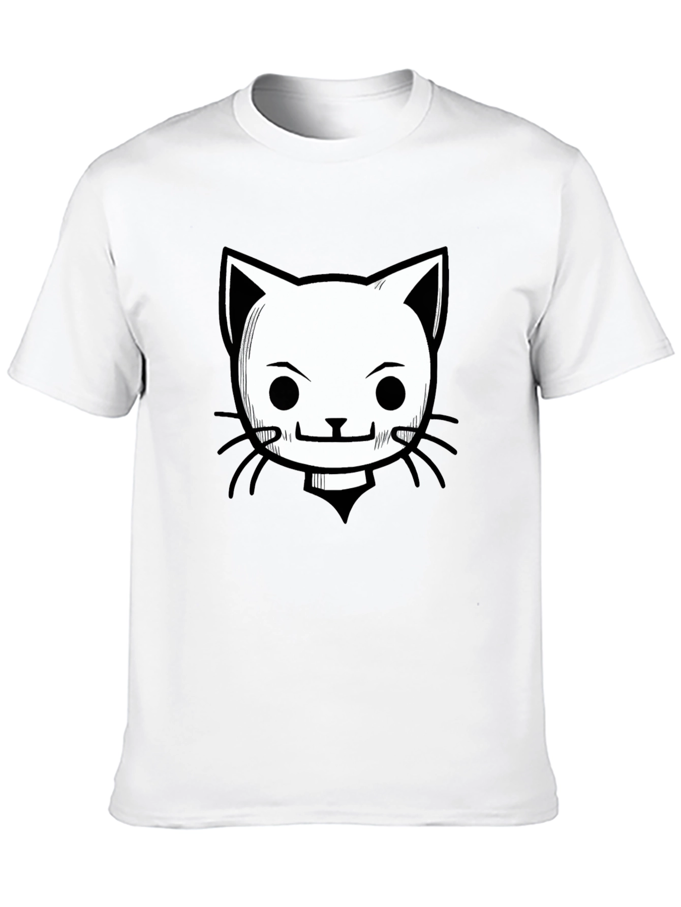 Cool Cat Graphic T-Shirt - Black Crew Neck Tee