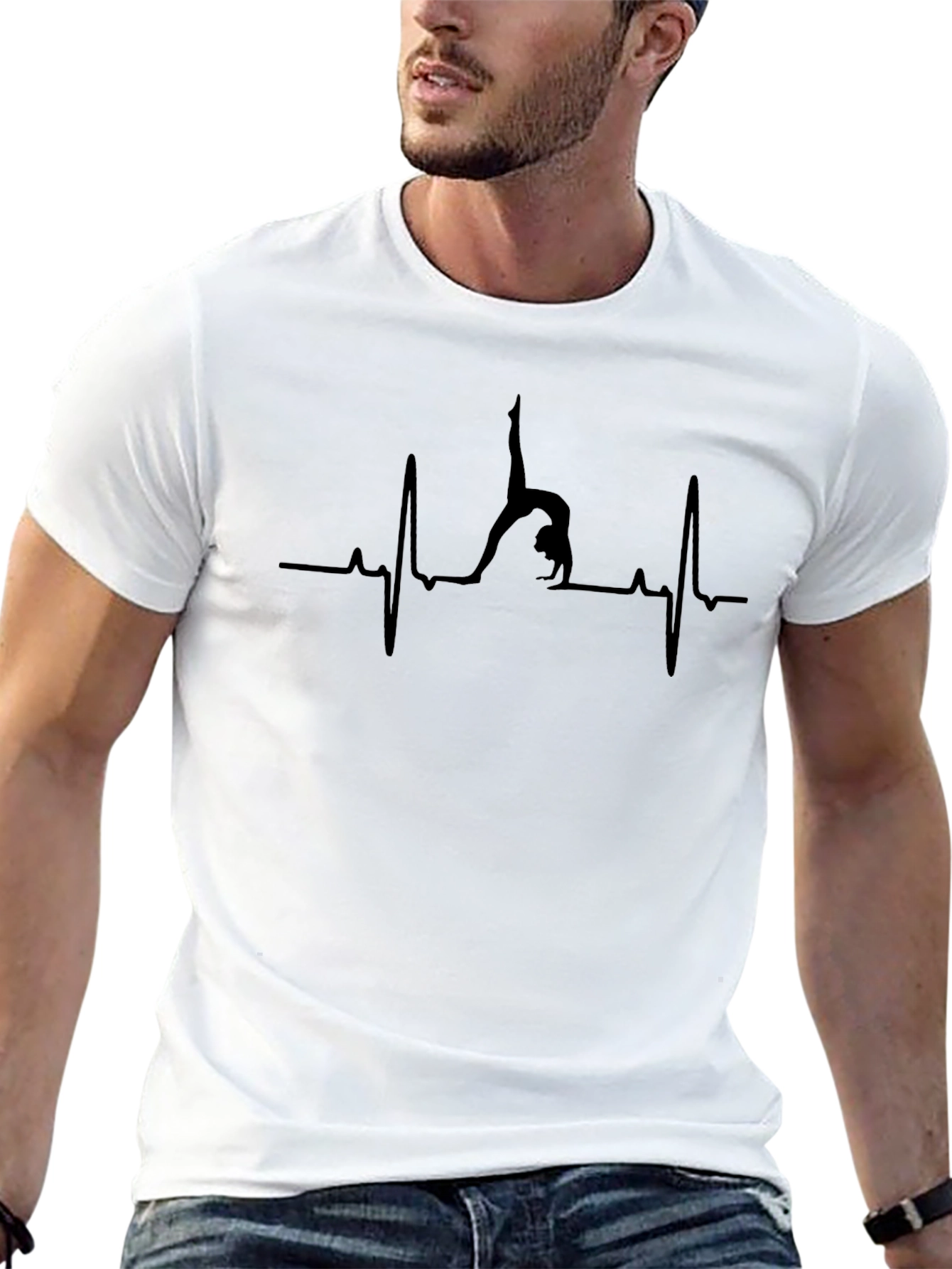 Gymnast Heartbeat Black T-Shirt