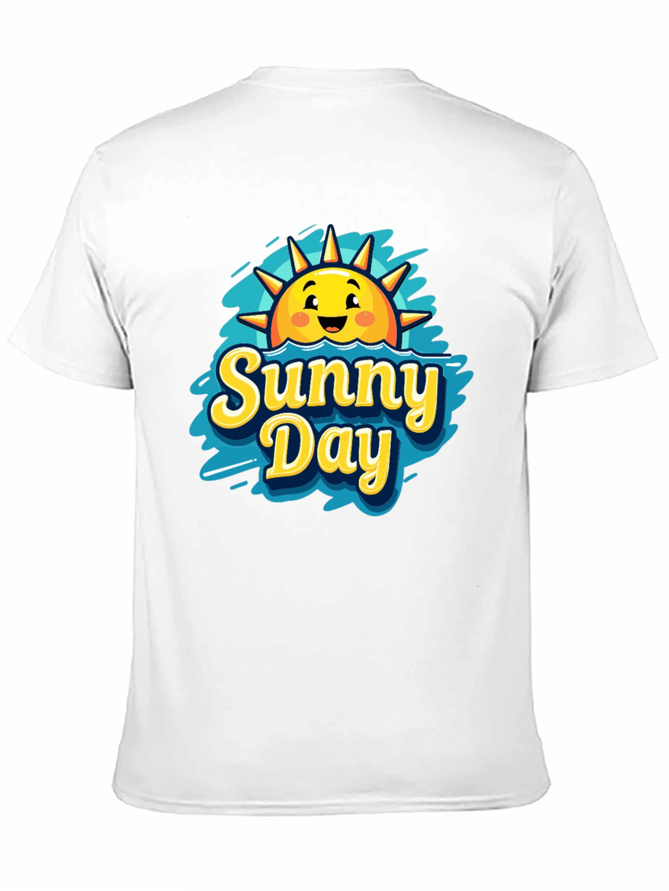 Sunny Day Graphic T-Shirt - Black Cotton Tee
