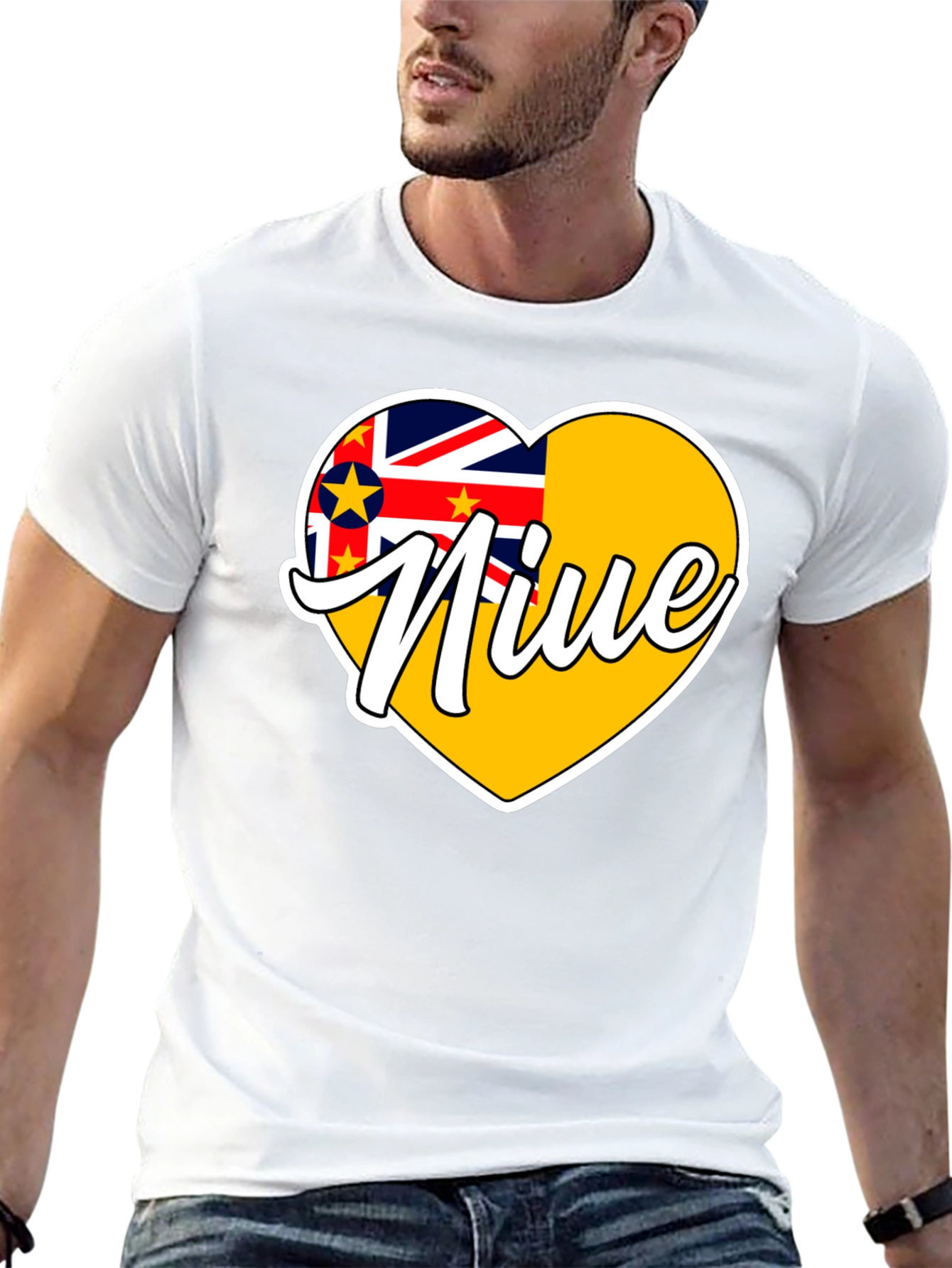 Niue Flag Heart T-Shirt - Island Pride
