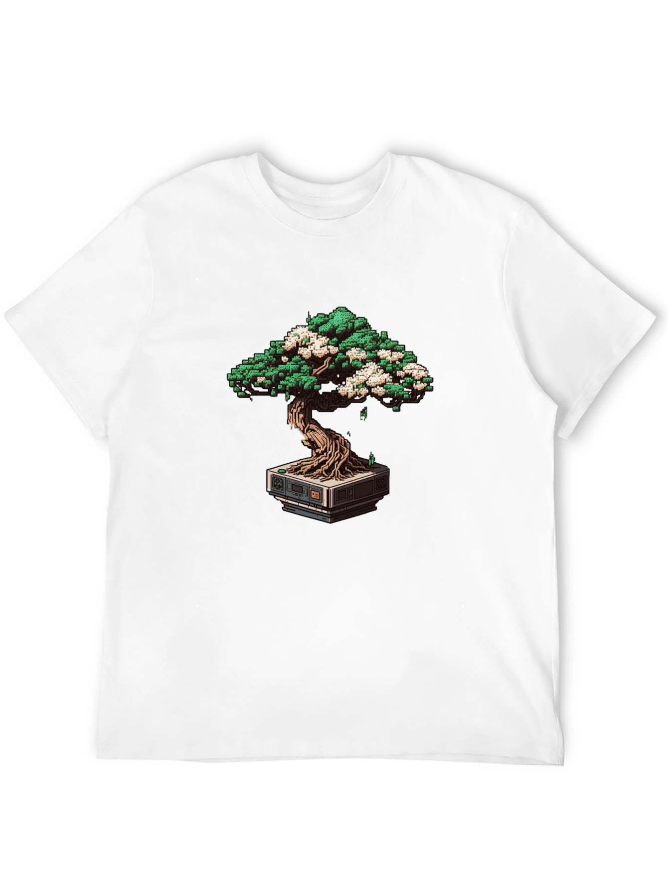 Pixel Bonsai Tee - Retro Gaming Style