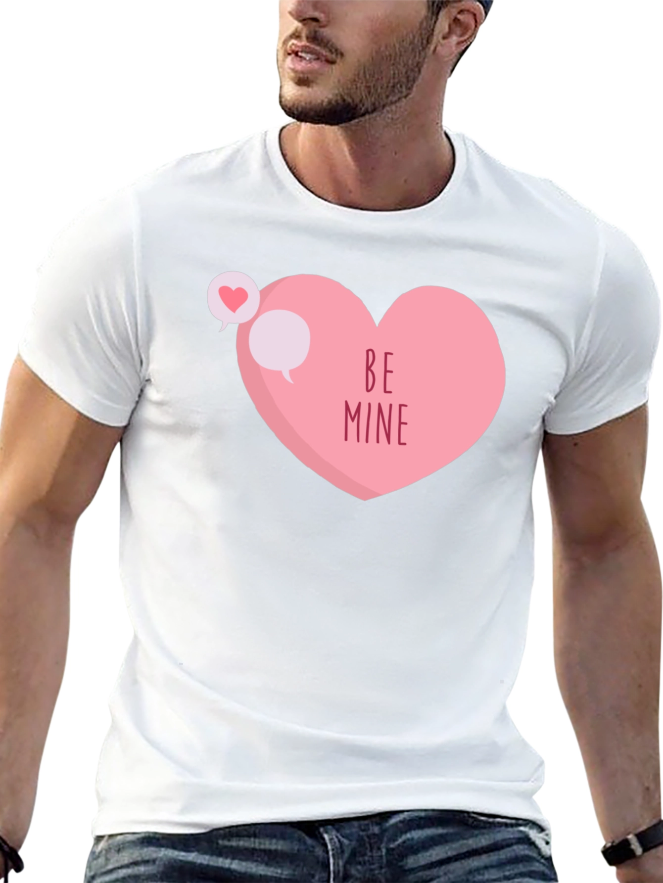 Be Mine Heart Graphic T-Shirt - Valentines Day