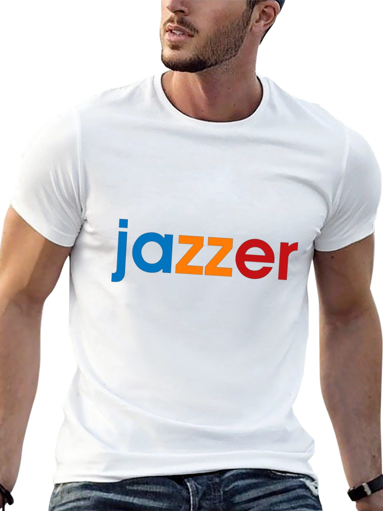 Jazzer T-Shirt - Blue Orange Red Graphic Tee