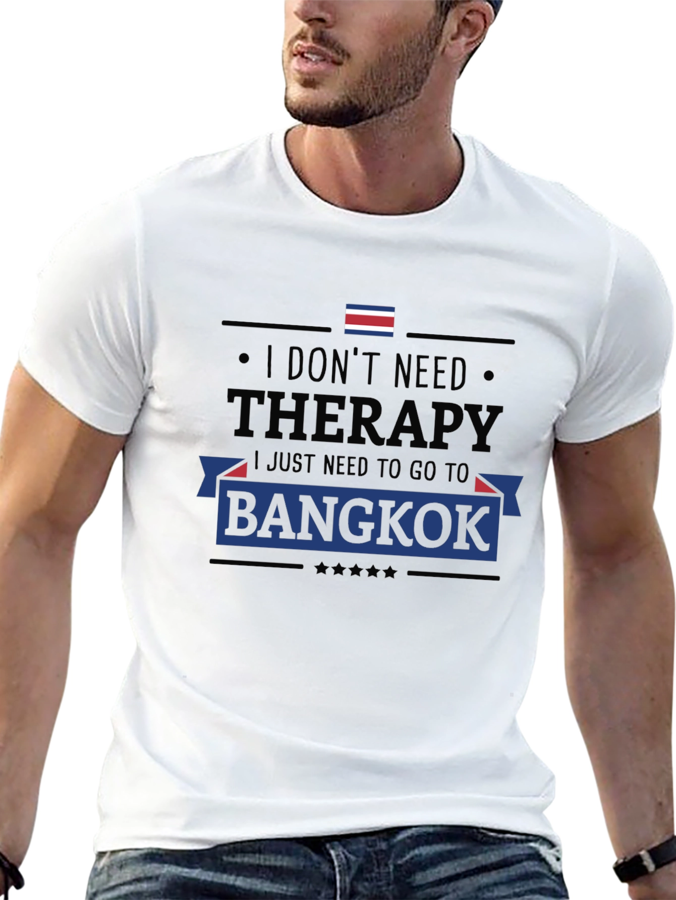 Bangkok Therapy Black Graphic Tee
