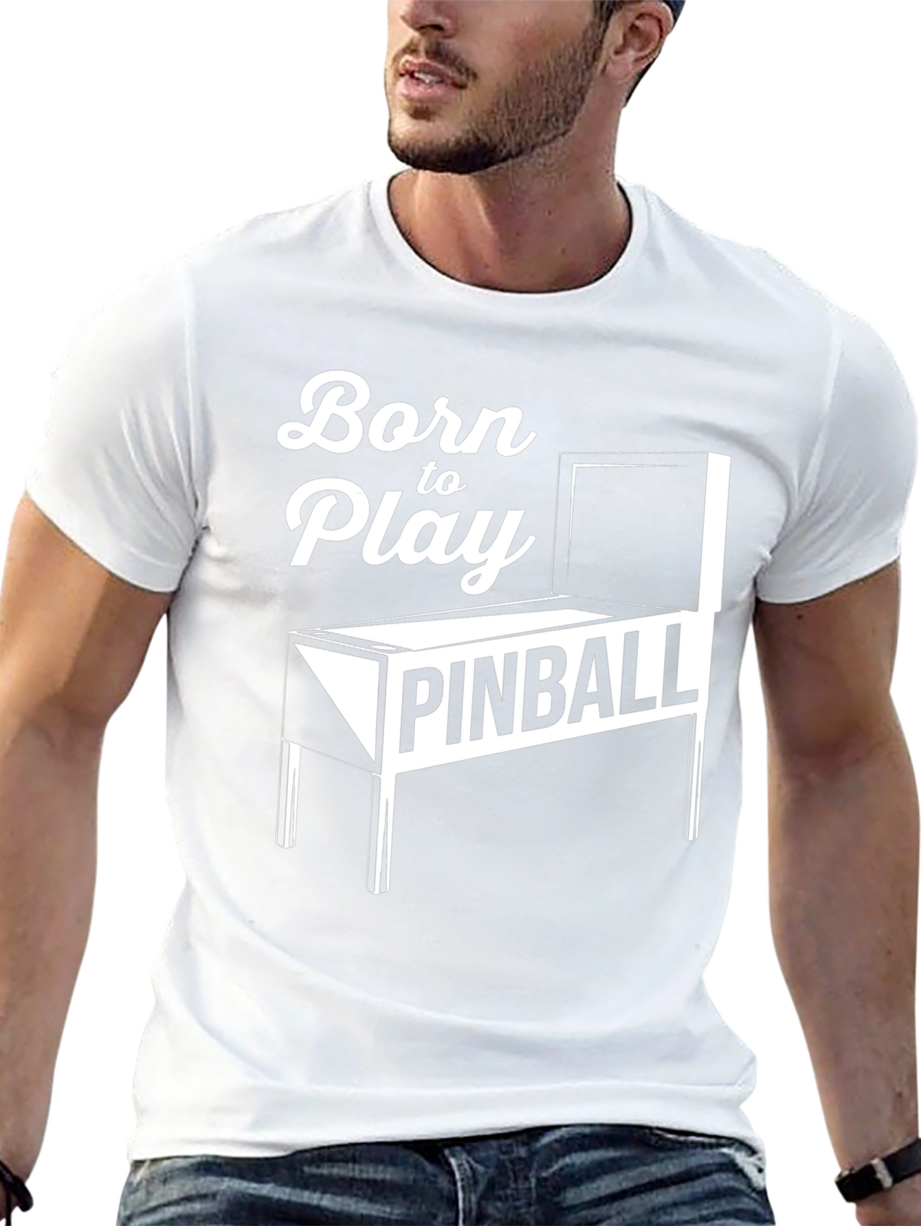 Born to Play Pinball Black Graphic Tee