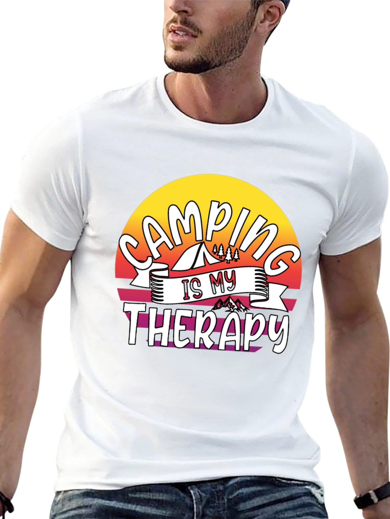 Camping is My Therapy Graphic Tee