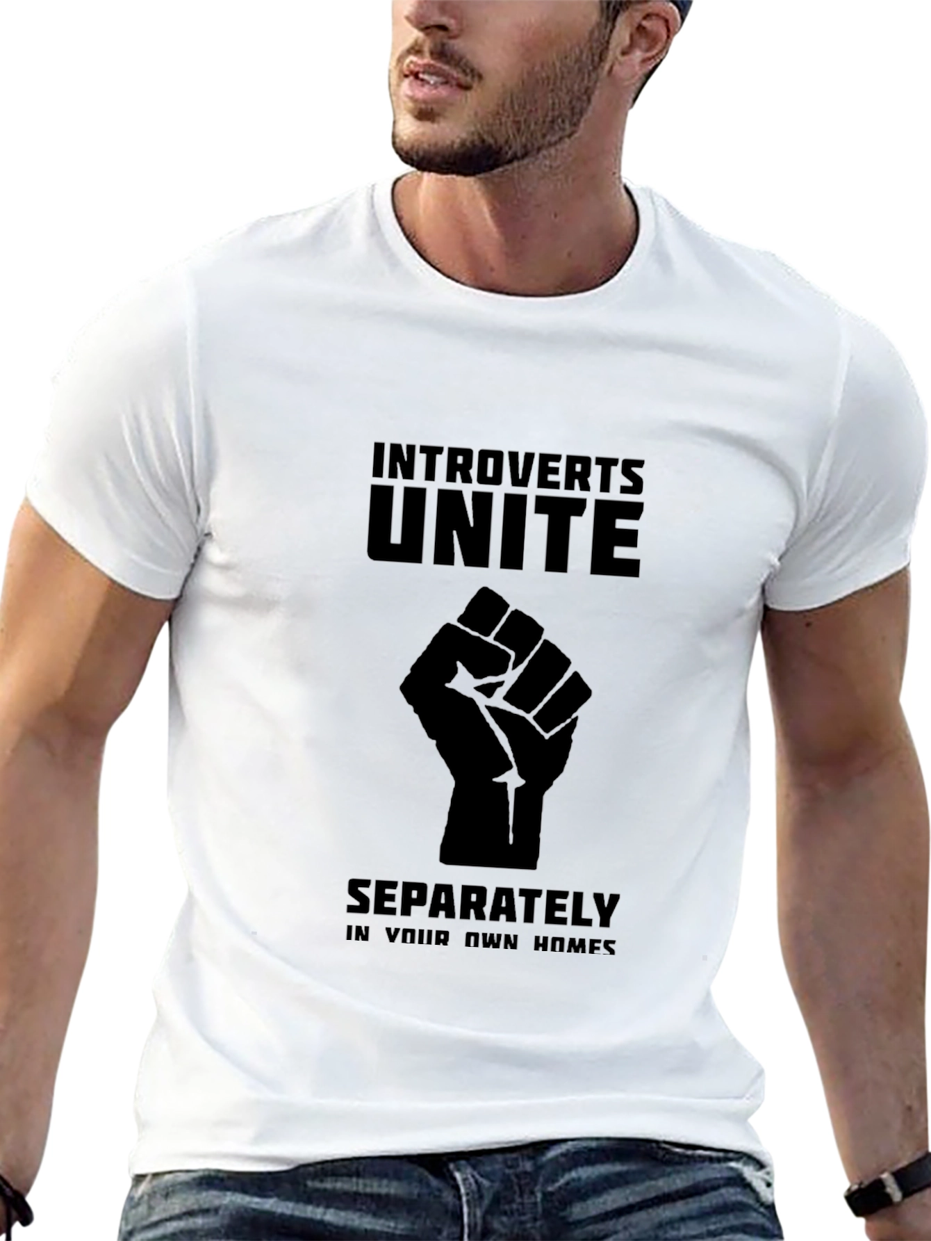 Introverts Unite Black T-Shirt