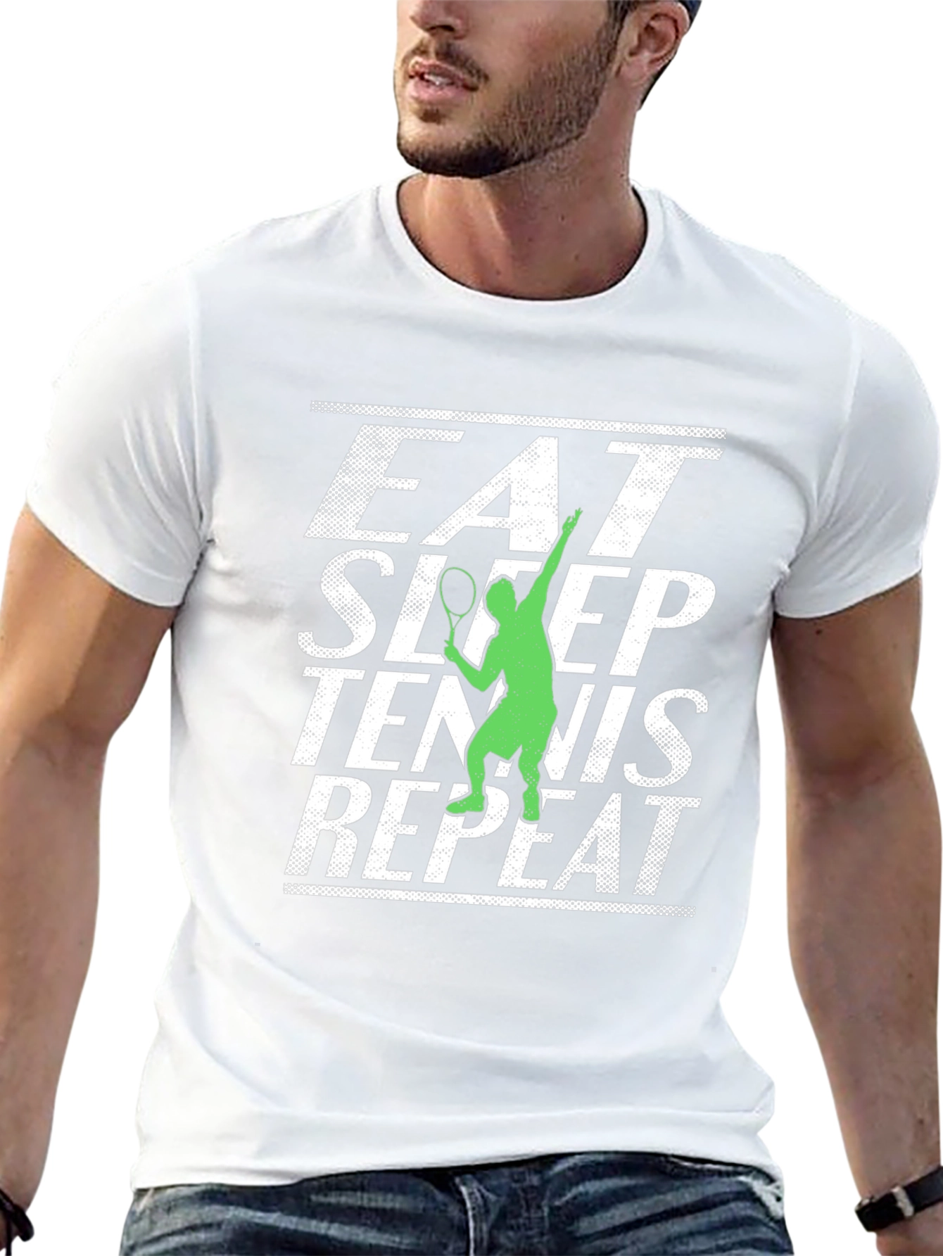 Eat Sleep Tennis Repeat Graphic Tee