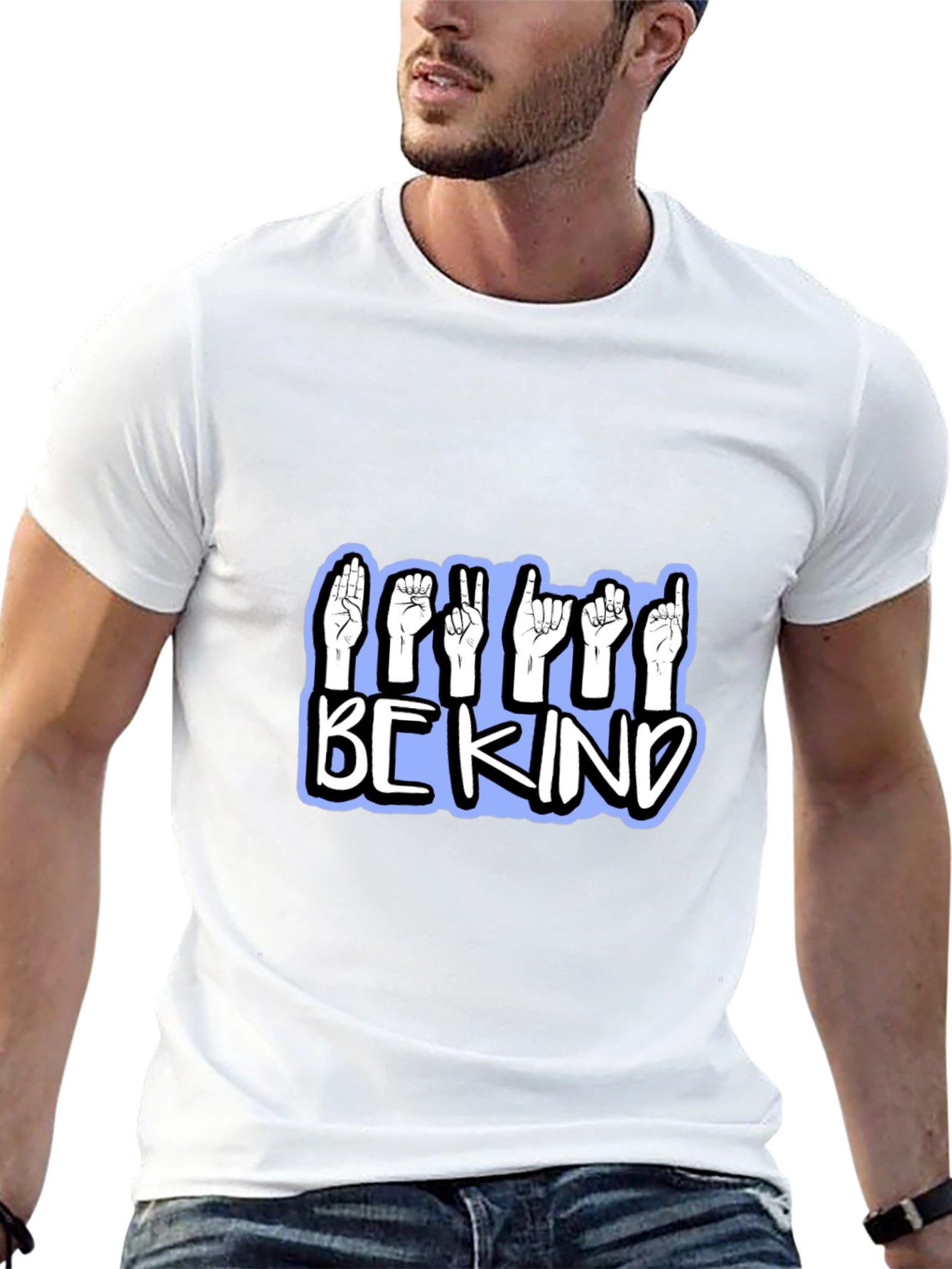 Be Kind Sign Language T-Shirt - Black
