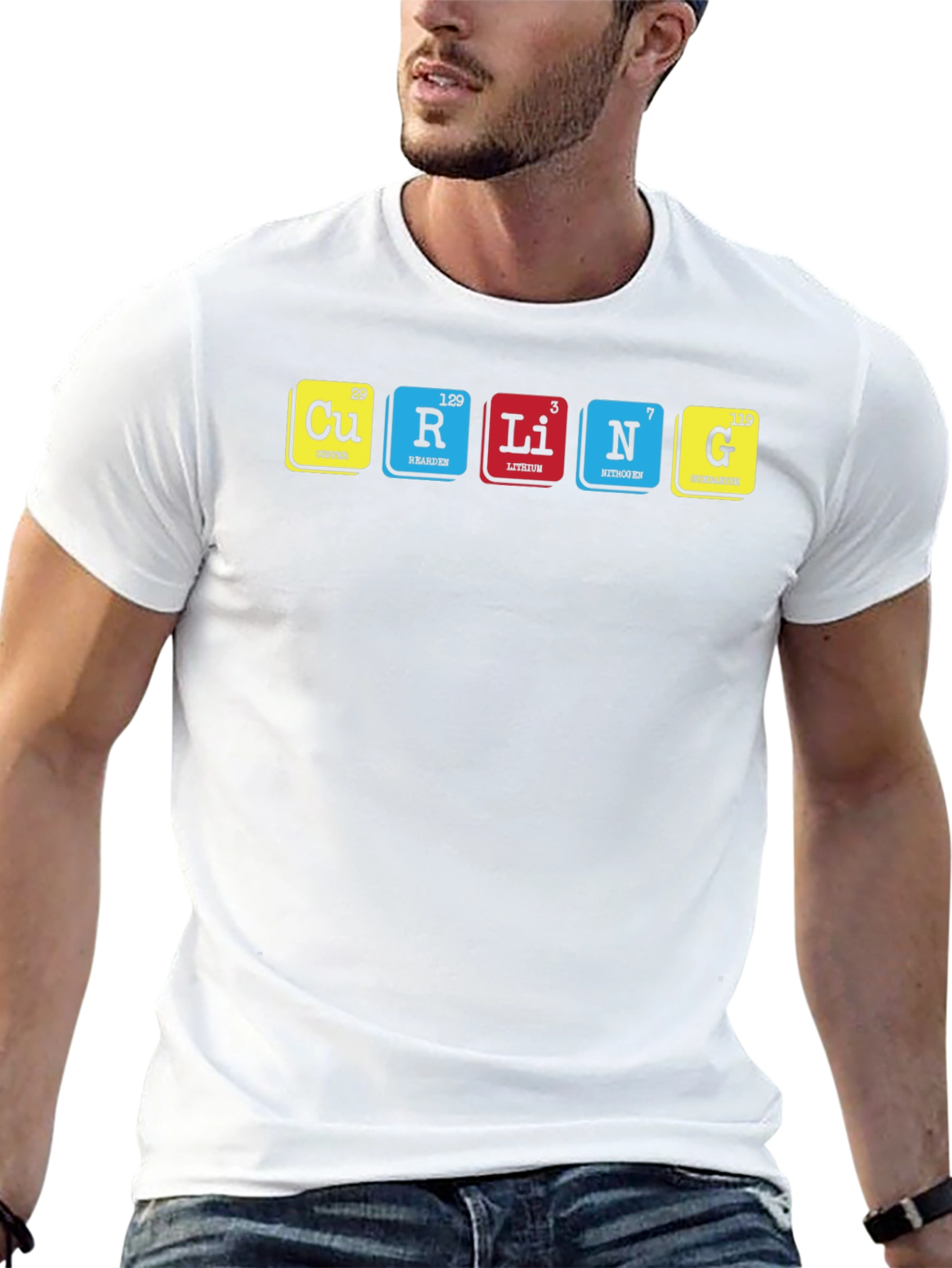 Curling Periodic Table T-Shirt