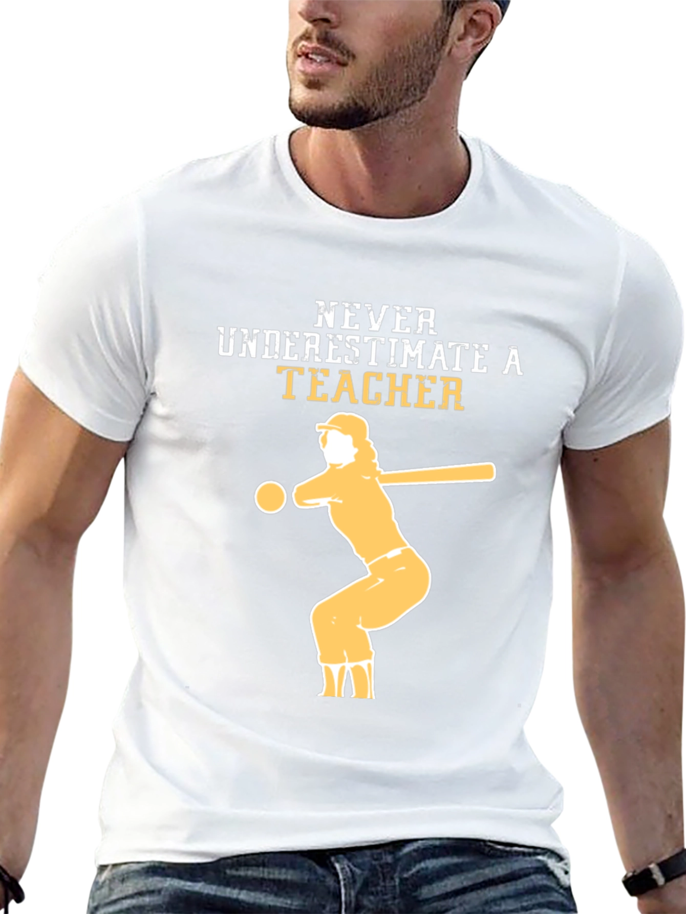 Never Underestimate a Teacher Baseball T-Shirt