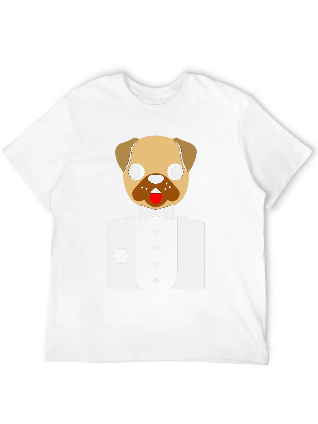 Pug Tuxedo Graphic Tee - Stylish & Fun!