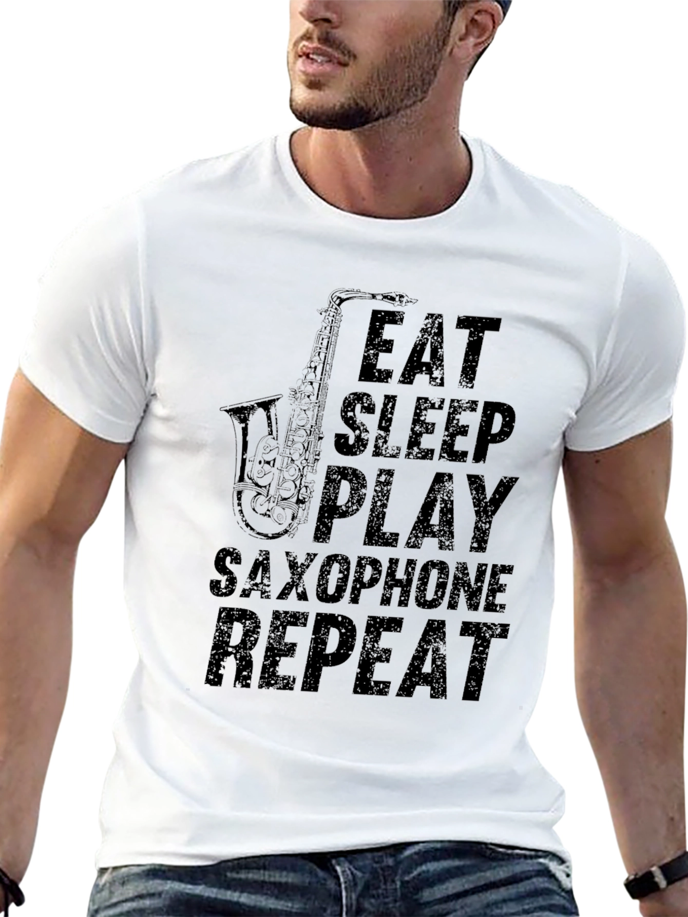 Eat Sleep Play Saxophone Repeat T-Shirt