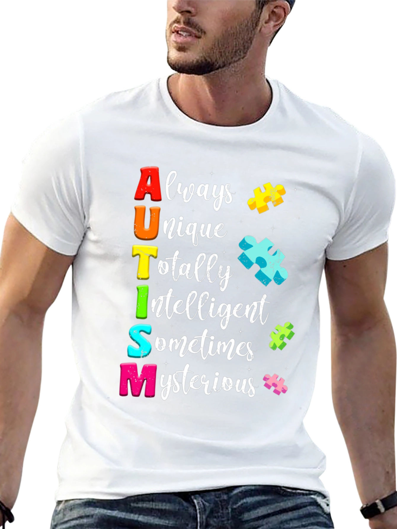 Autism Awareness T-Shirt Unique Intelligent Mysterious
