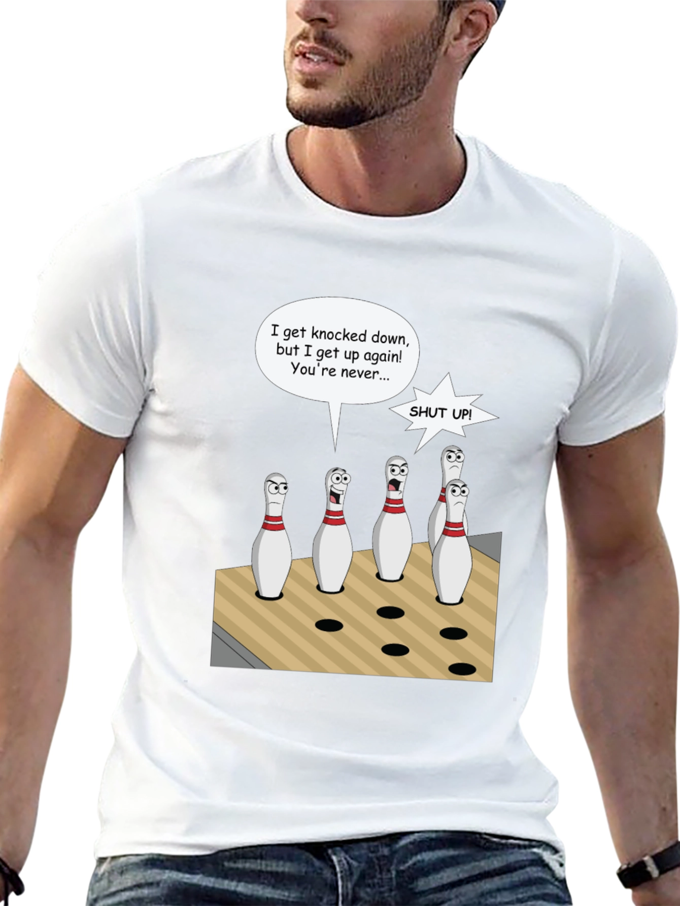 Bowling Pin Cartoon T-Shirt