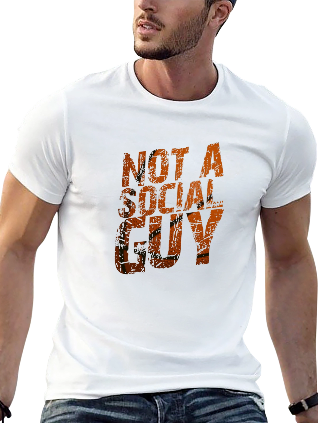 Not A Social Guy Black Graphic Tee
