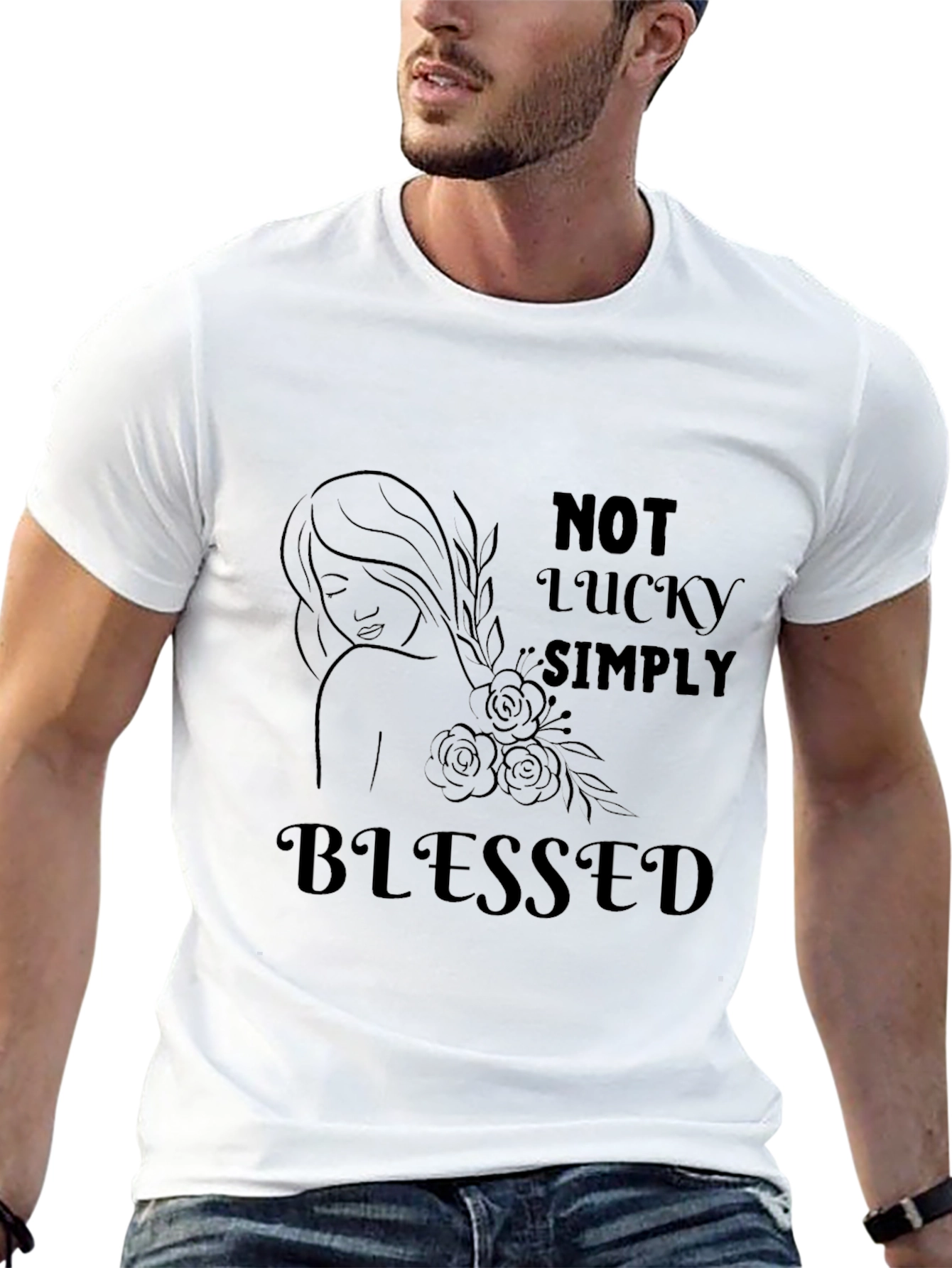 Blessed Graphic Tee - Black Casual T-Shirt