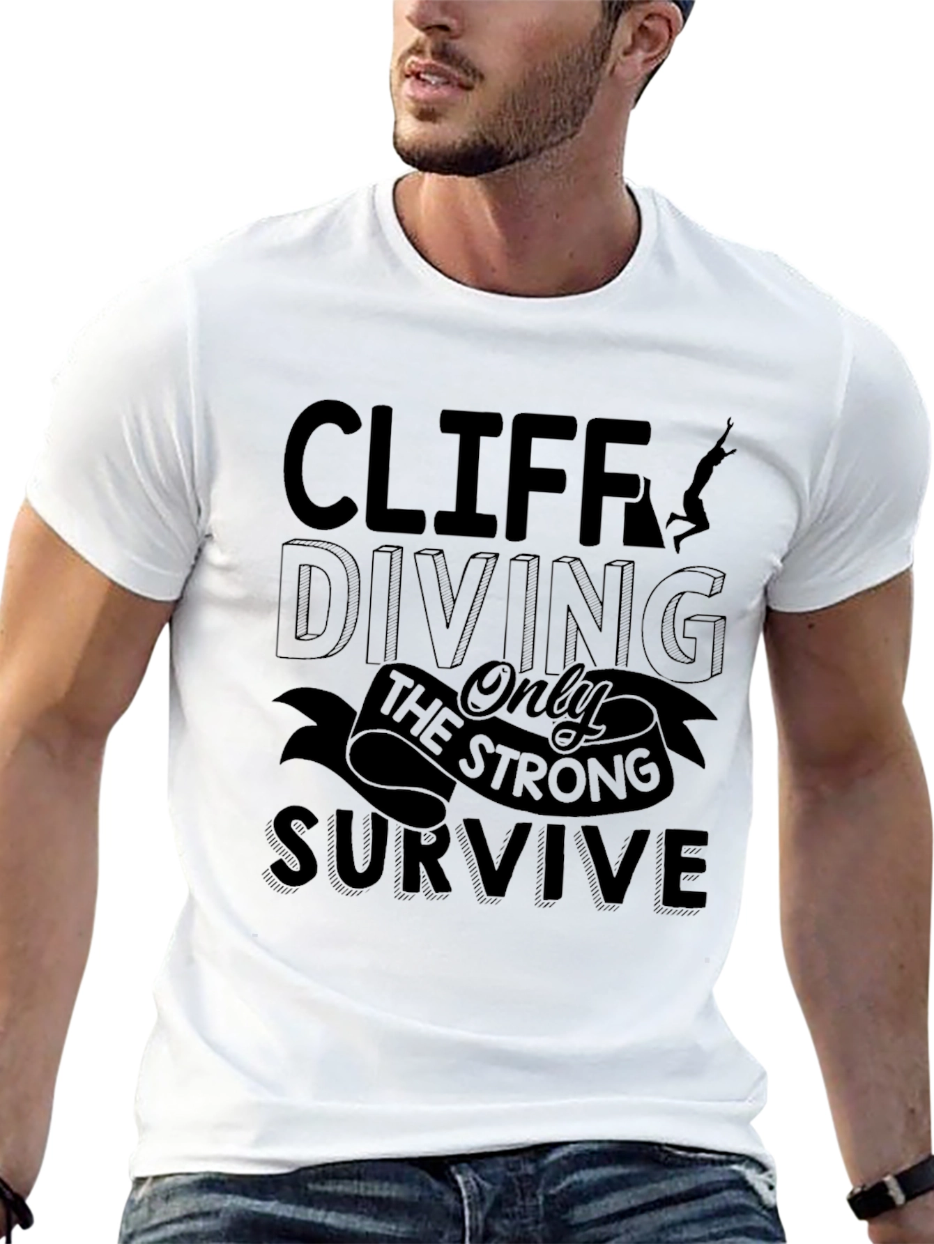Cliff Diving T-Shirt - Only the Strong Survive