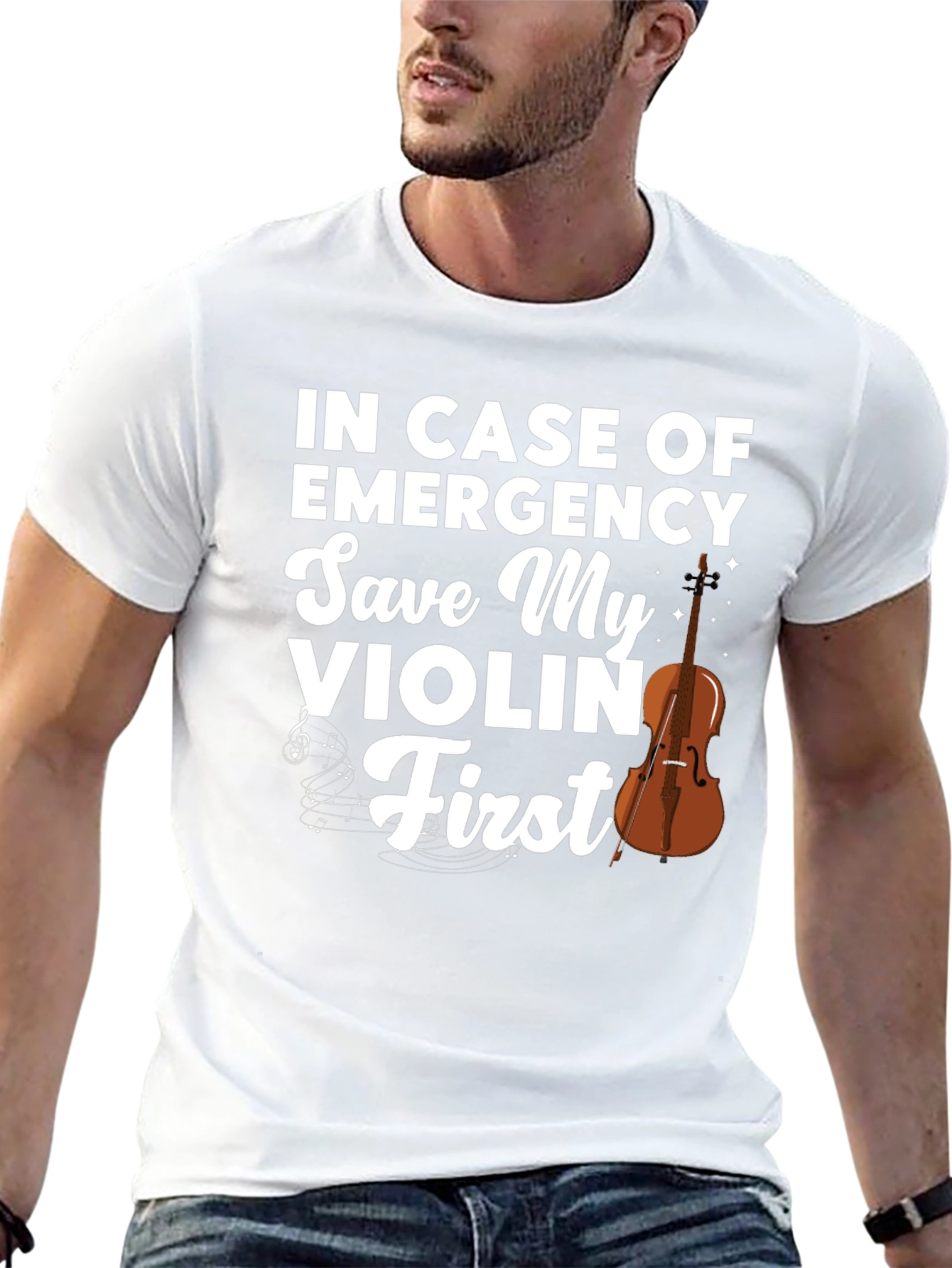 Emergency Save My Violin First Graphic T-Shirt