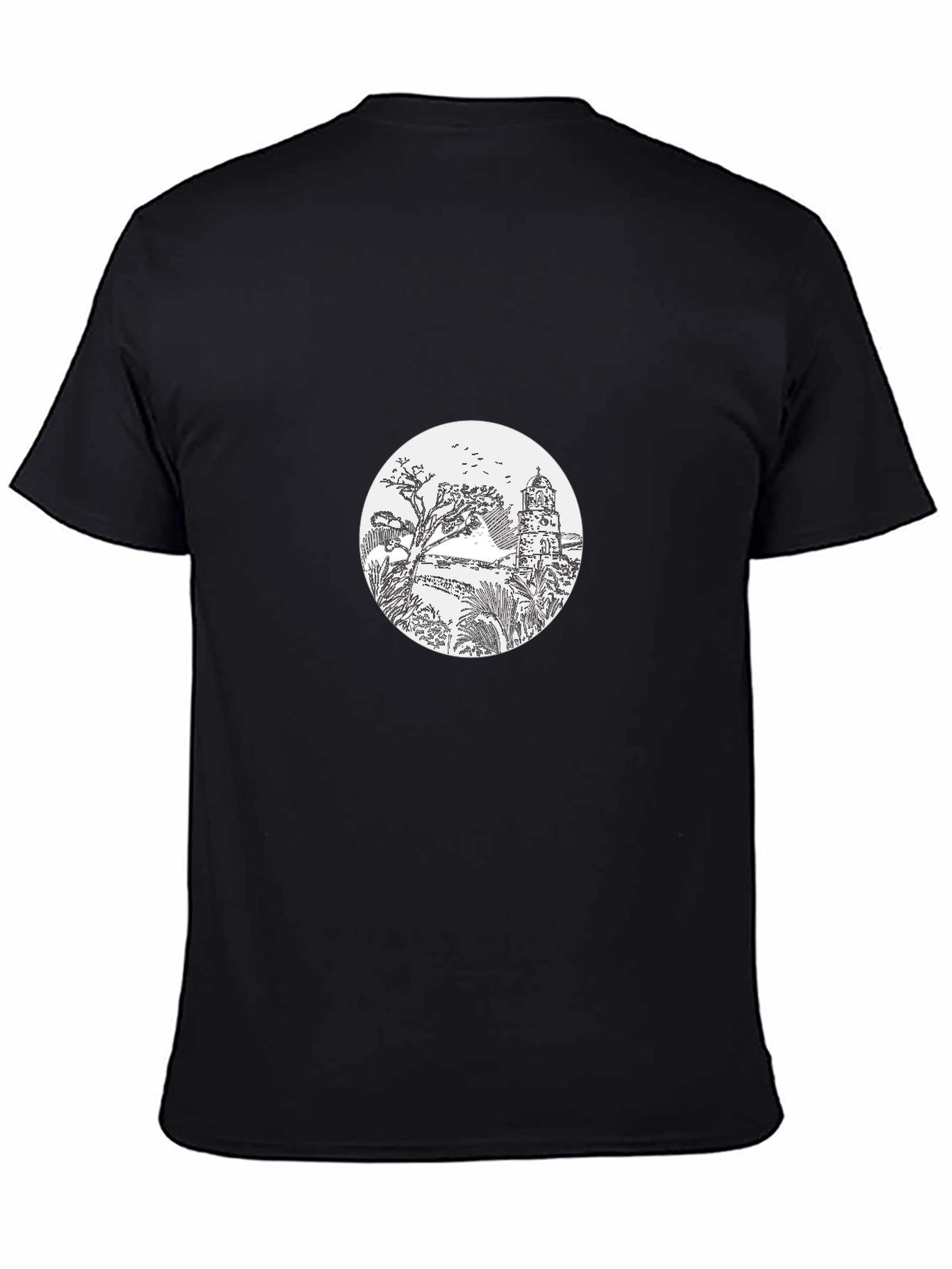 Scenic Tower Graphic Tee - Black
