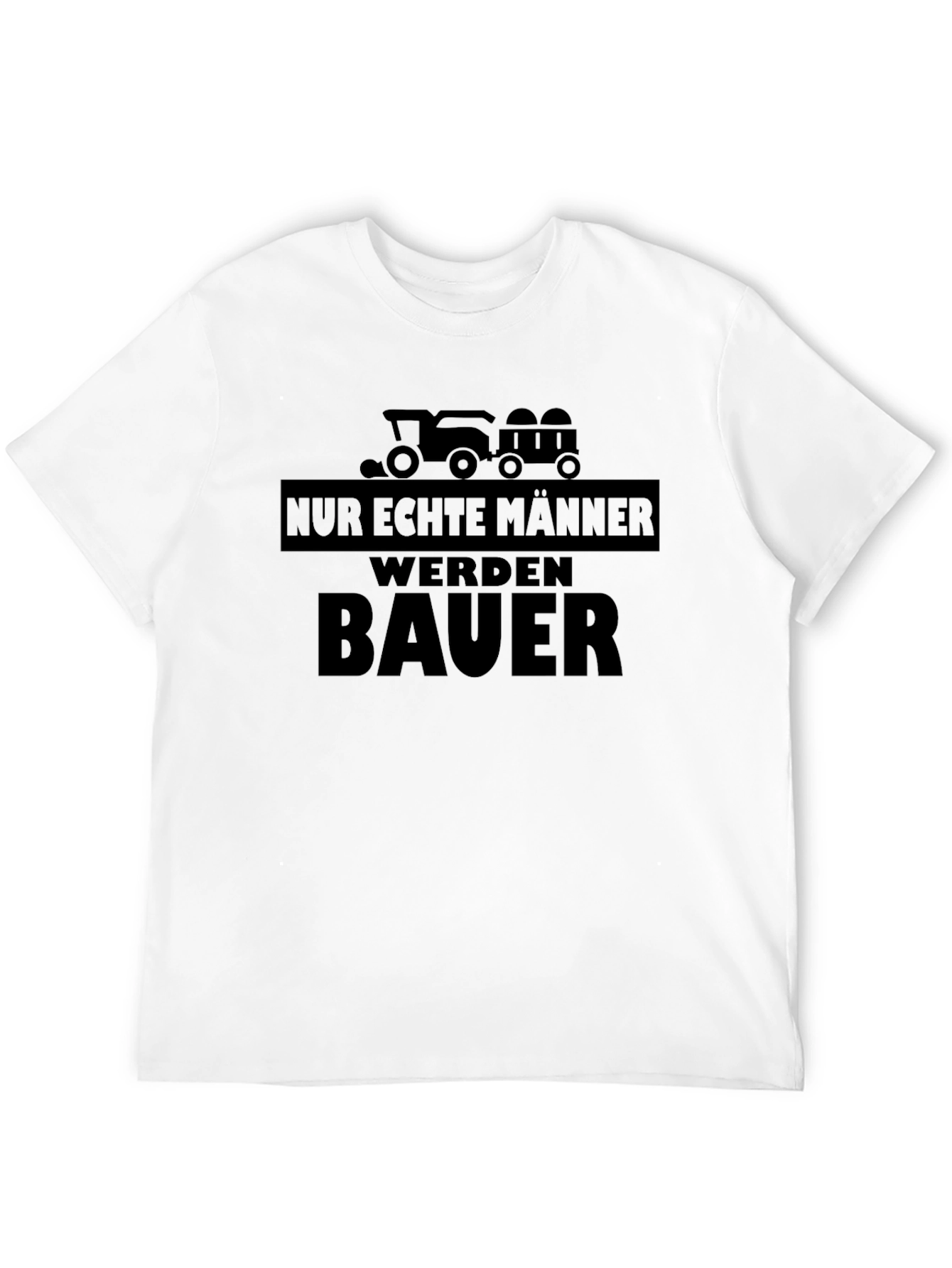 Only Real Men Become Farmers Black T-Shirt