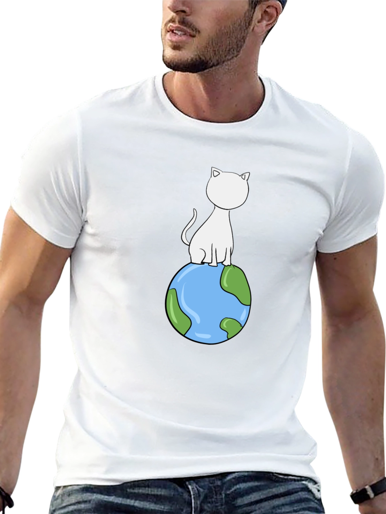 Cat on World T-Shirt