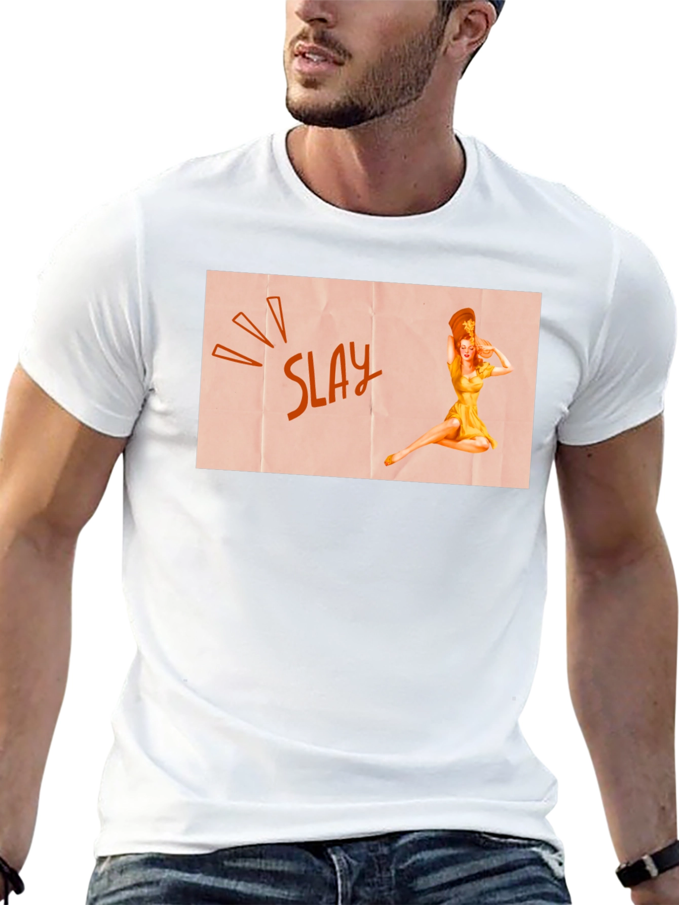 Slay Pin-Up Graphic Tee - Black