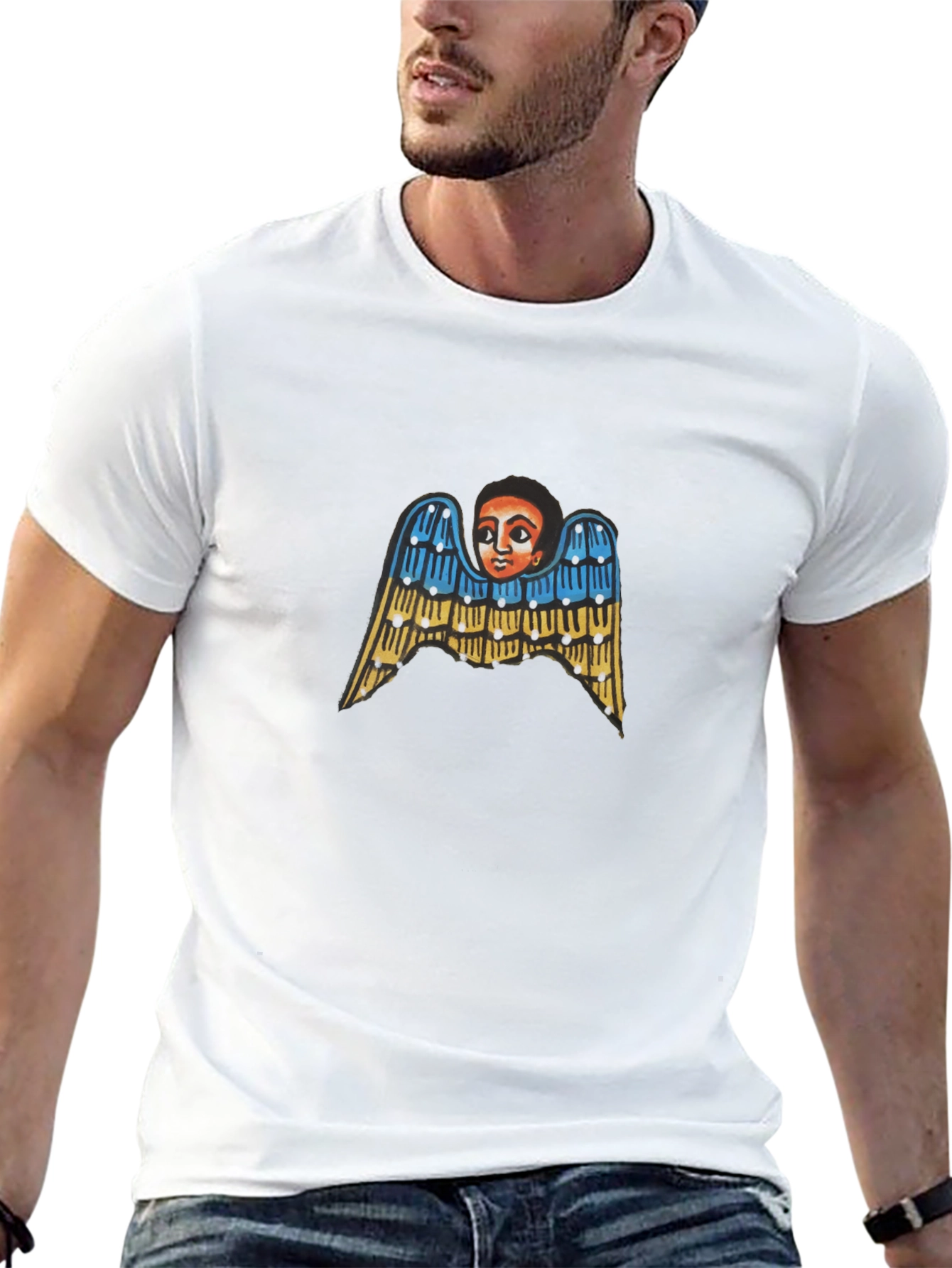 Angel Wings Graphic Black Tee