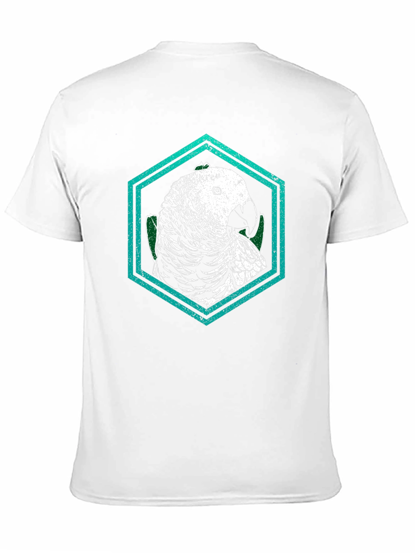 Parrot Graphic Tee - Unique Hexagon Design