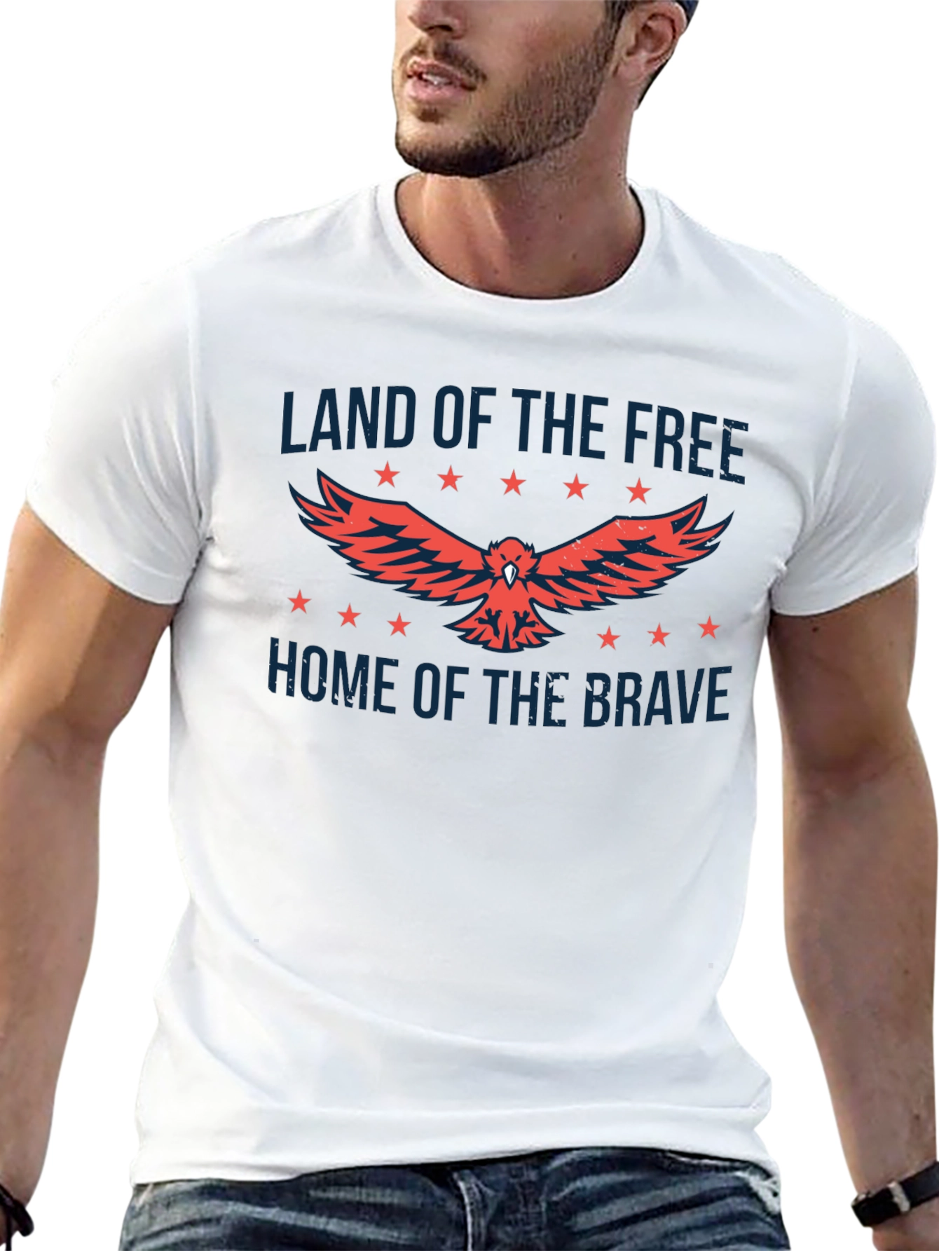 Land of the Free Patriotic Graphic Tee