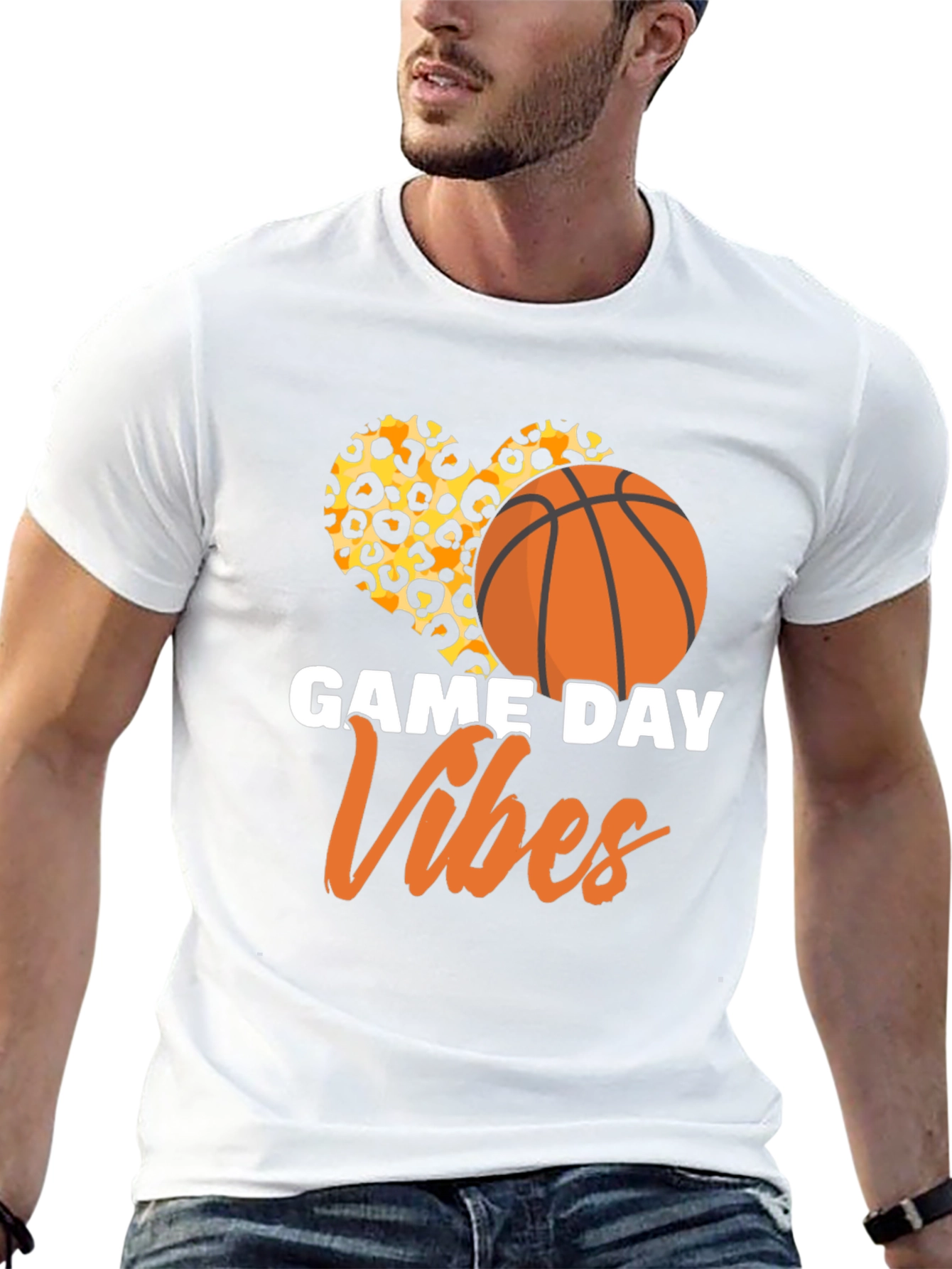 Game Day Vibes Basketball Graphic T-Shirt