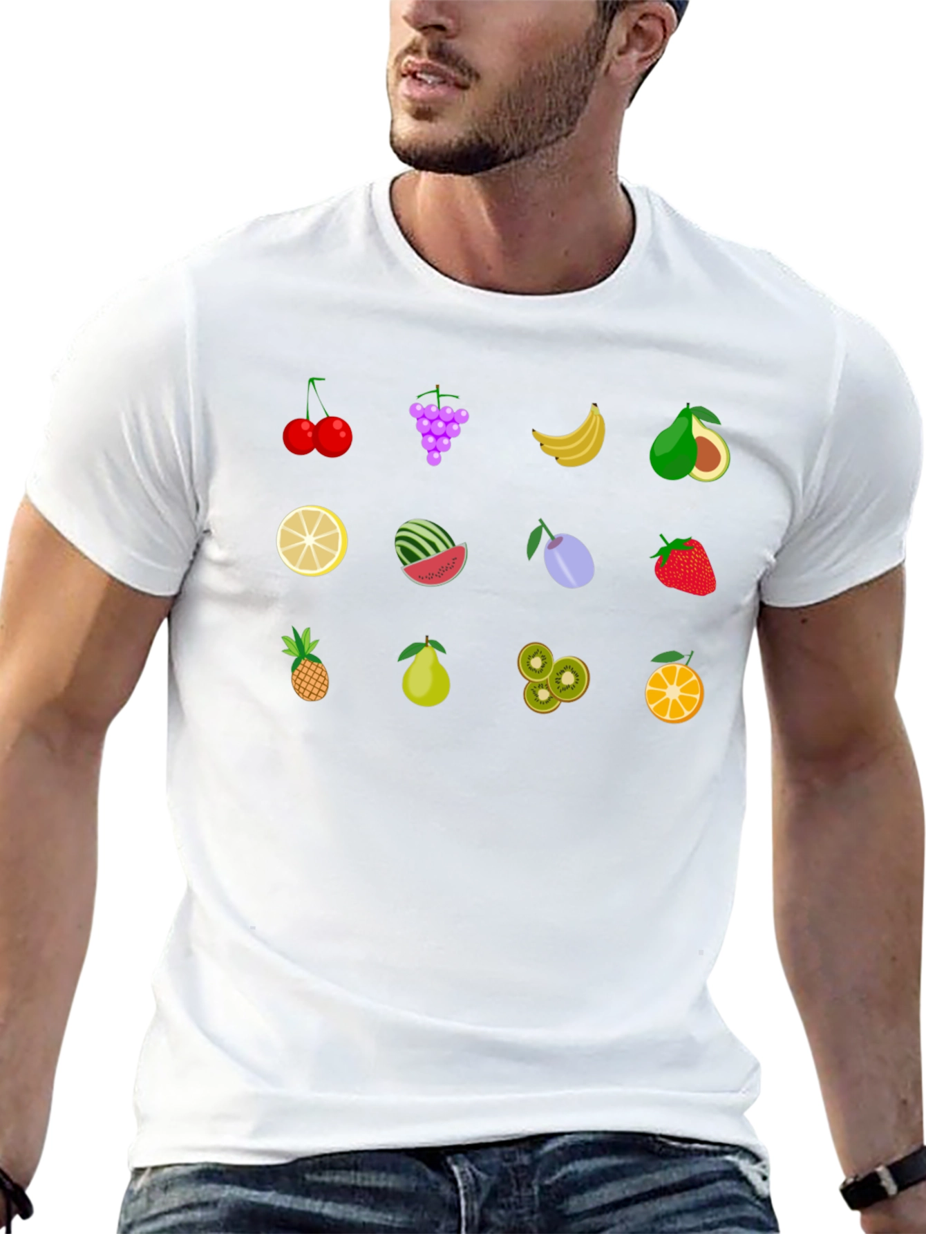 Fruity Fun Graphic T-Shirt - Black