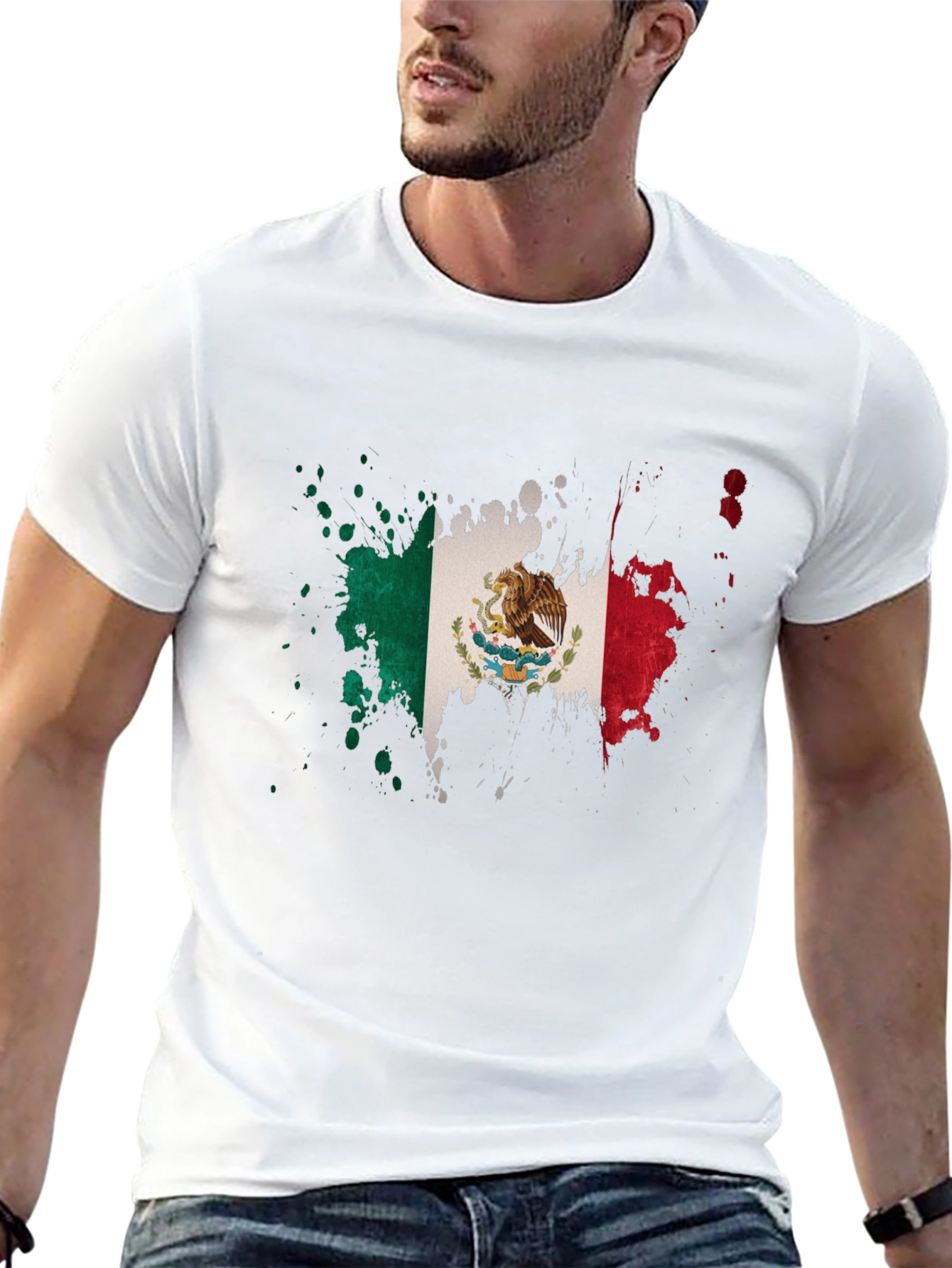 Mexican Flag Splatter T-Shirt