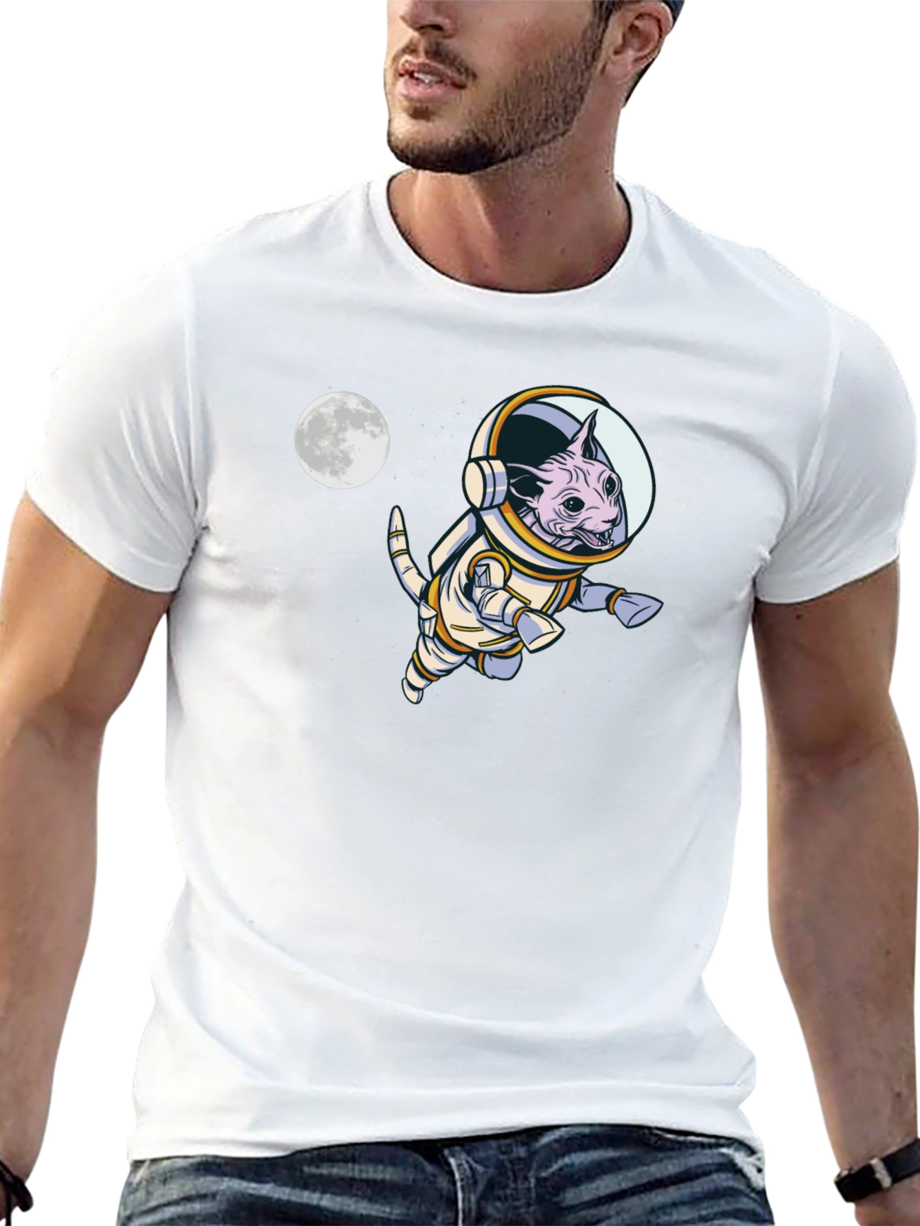 Astronaut Cat T-Shirt - Space Kitty Tee