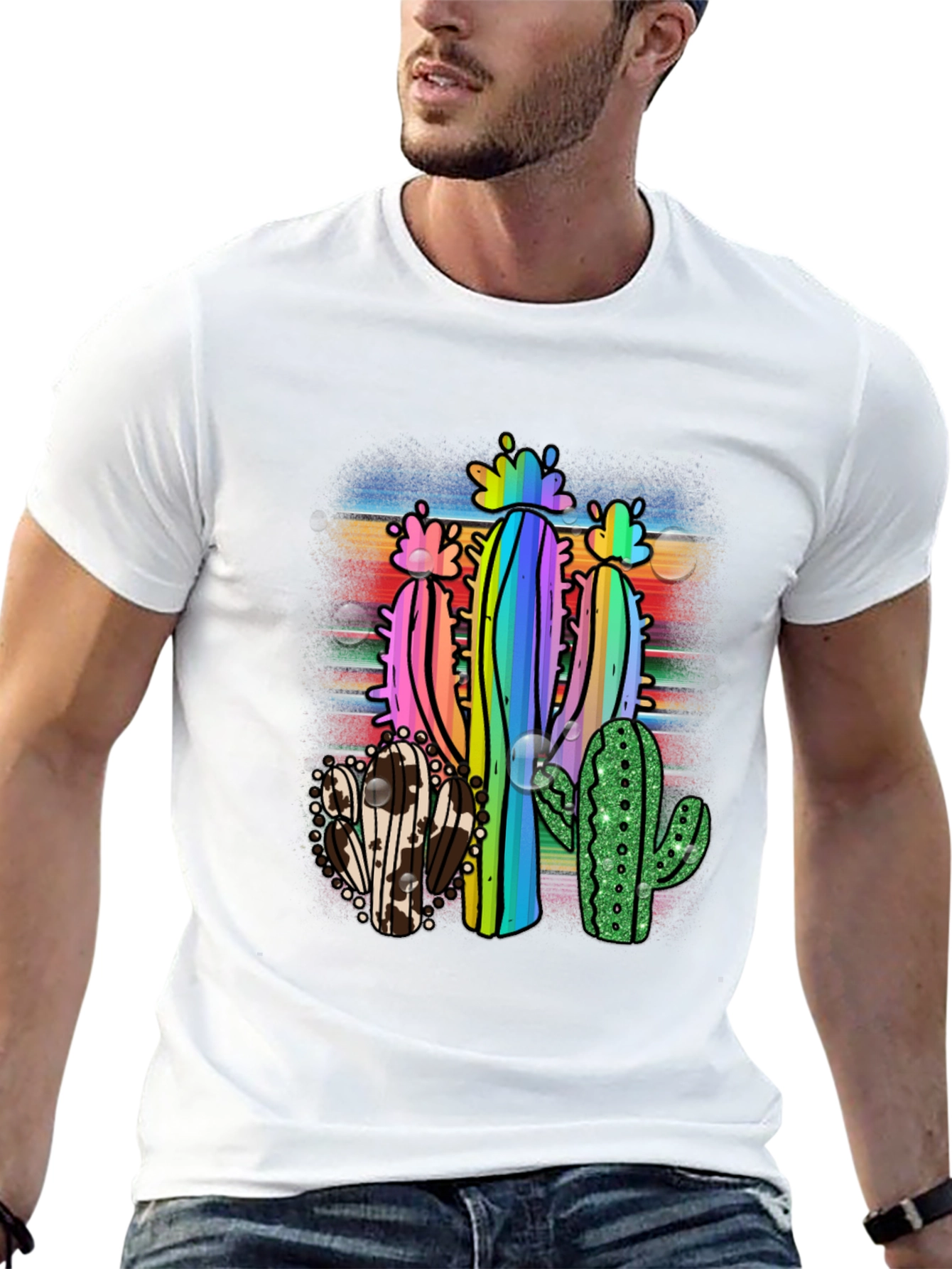 Cactus Print Graphic Tee