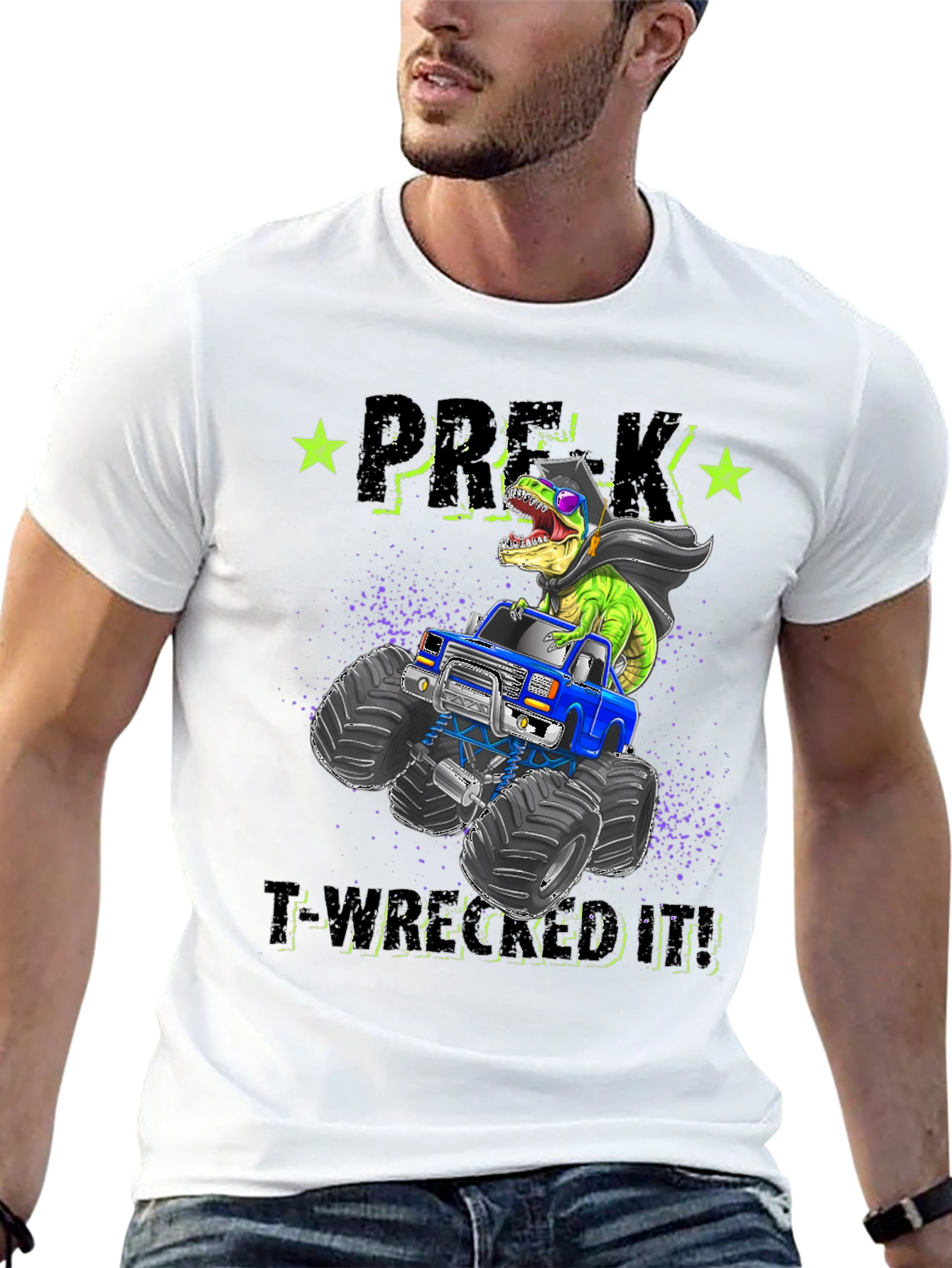 Pre-K T-Rex Monster Truck Graduation T-Shirt