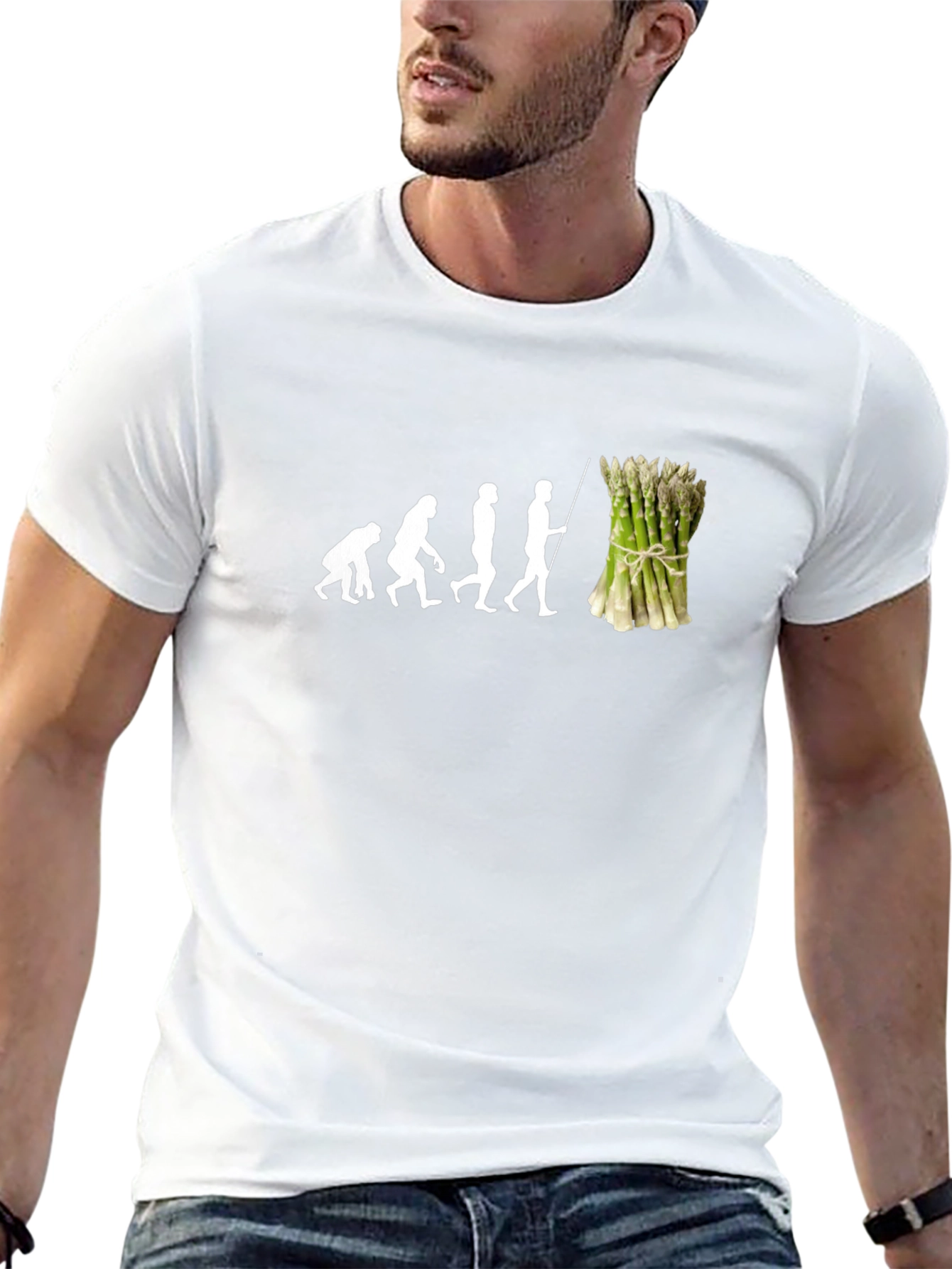 Evolution of Man Asparagus Funny T-Shirt