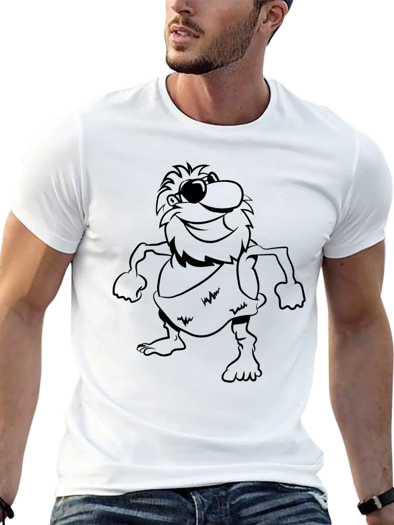 Cartoon Caveman Graphic Tee