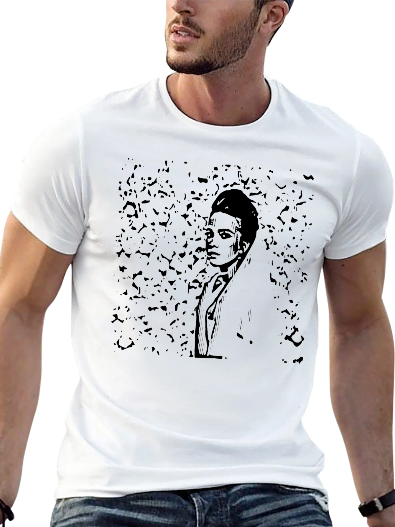 Graphic Print Black T-Shirt - Modern Style