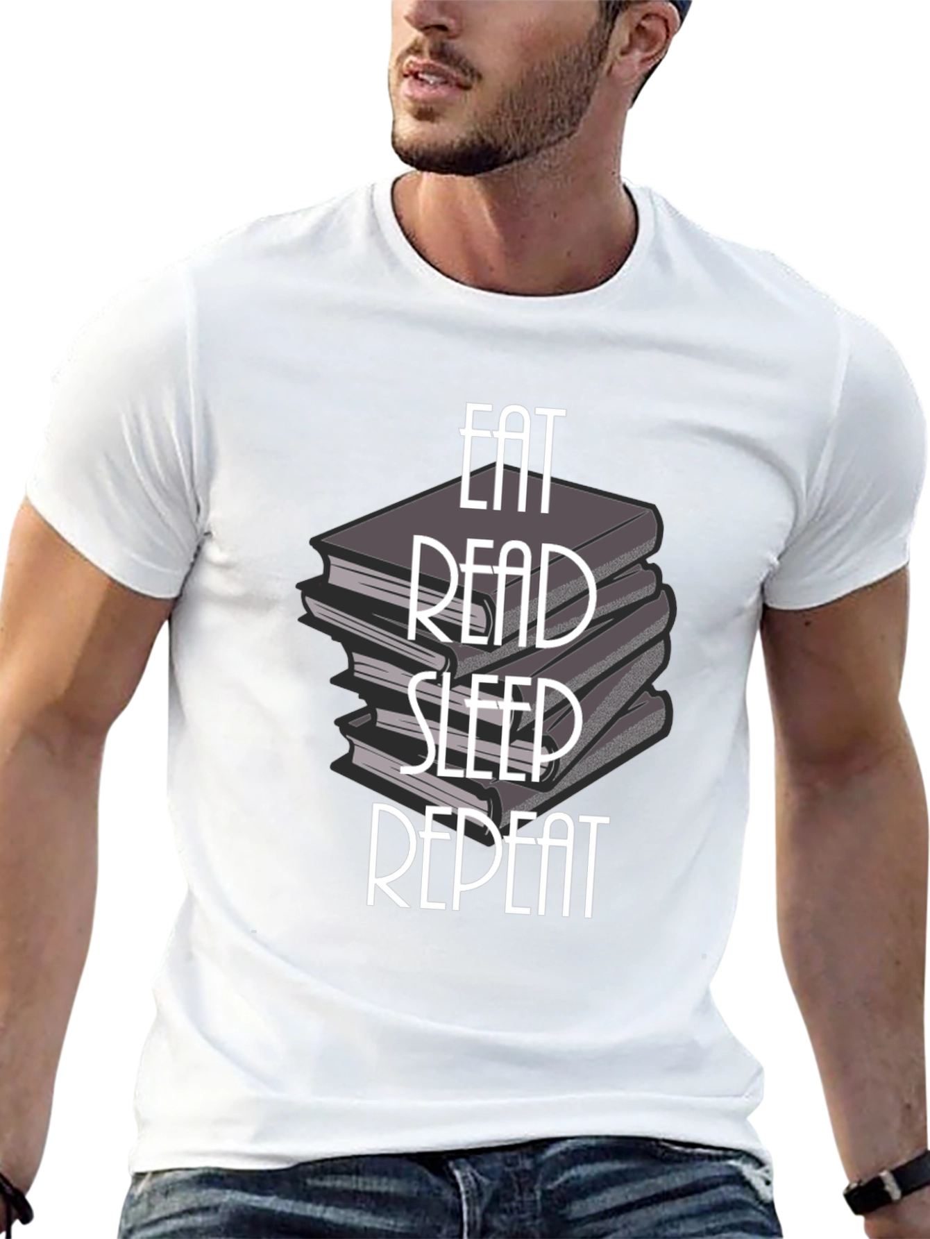 Eat Read Sleep Repeat T-Shirt - Book Lover Tee