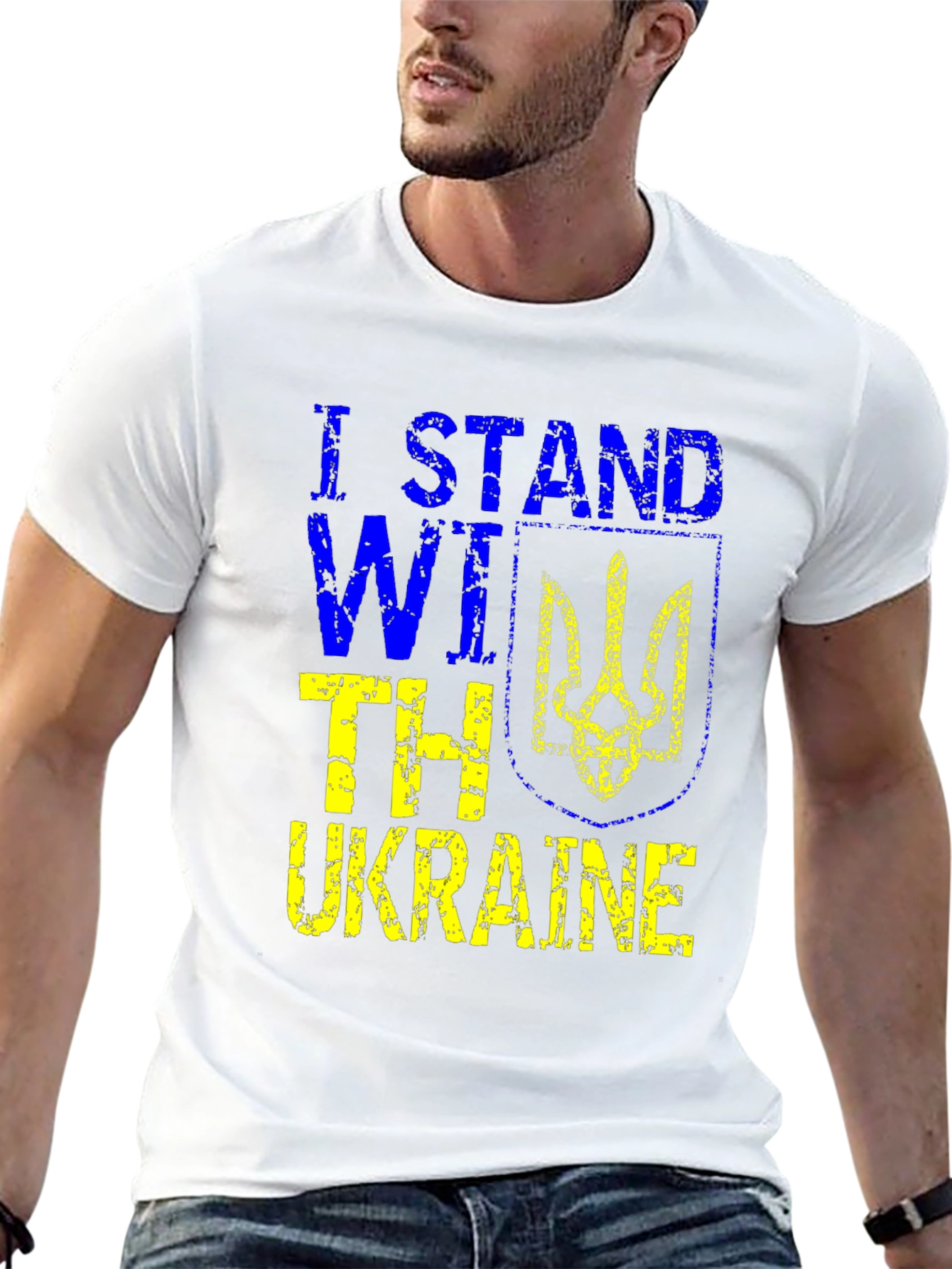 I Stand With Ukraine Black T-Shirt