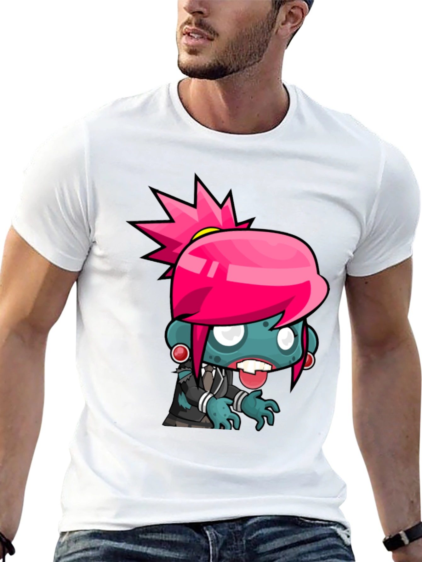 Zombie Cartoon Graphic T-Shirt