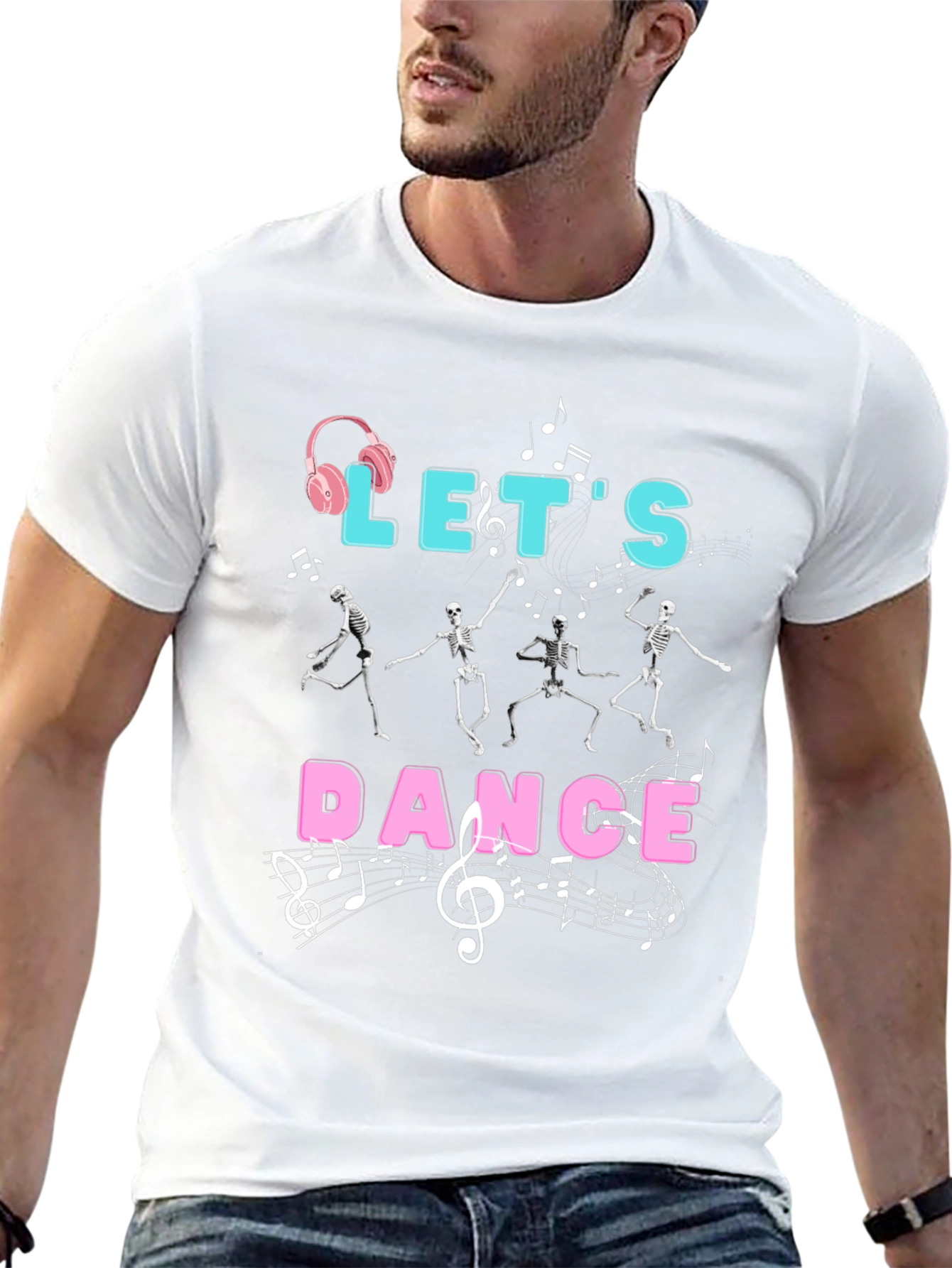 Lets Dance Skeleton Graphic T-Shirt