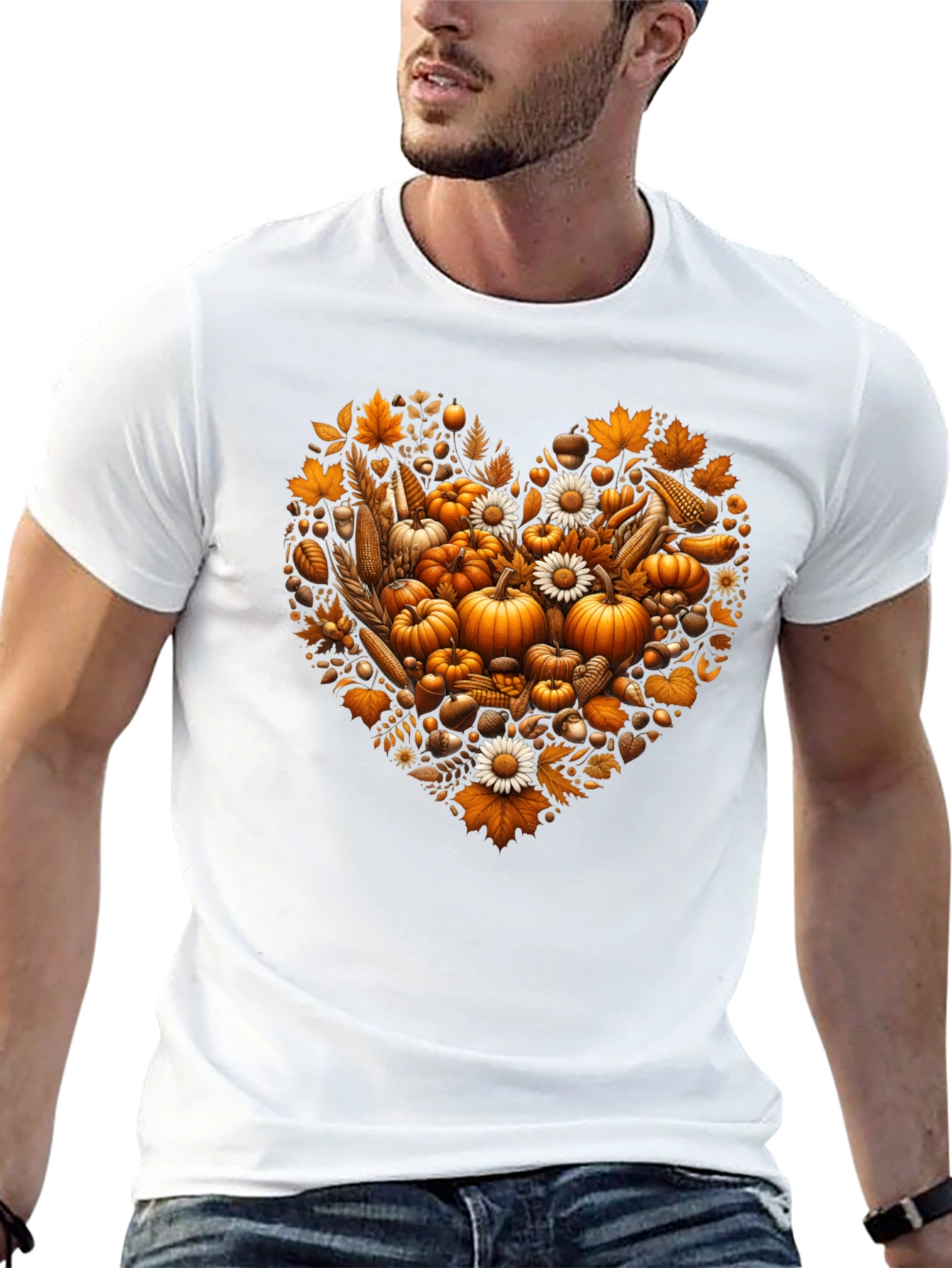 Fall Harvest Heart Graphic Tee