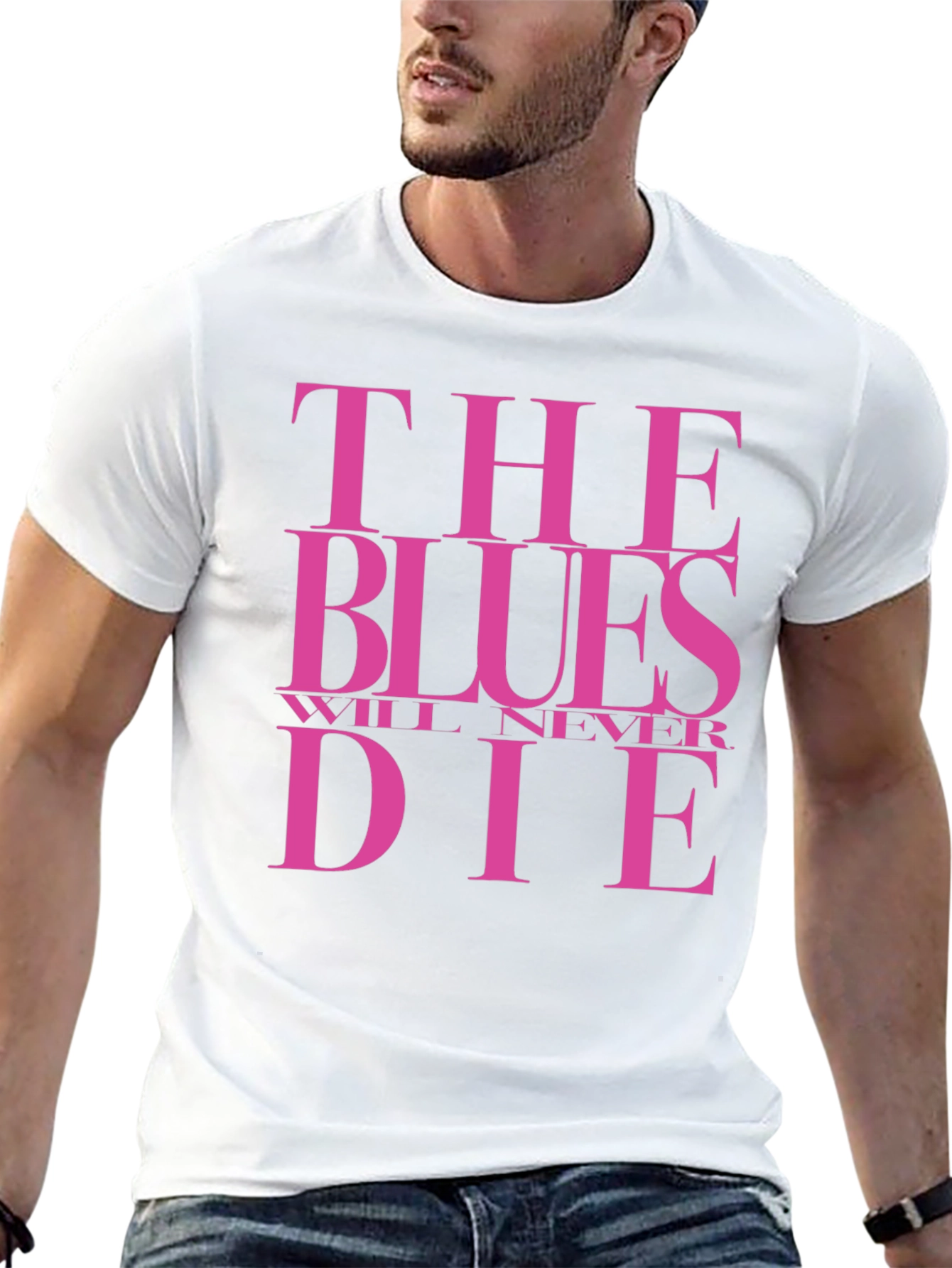 The Blues Will Never Die Graphic Tee - Black