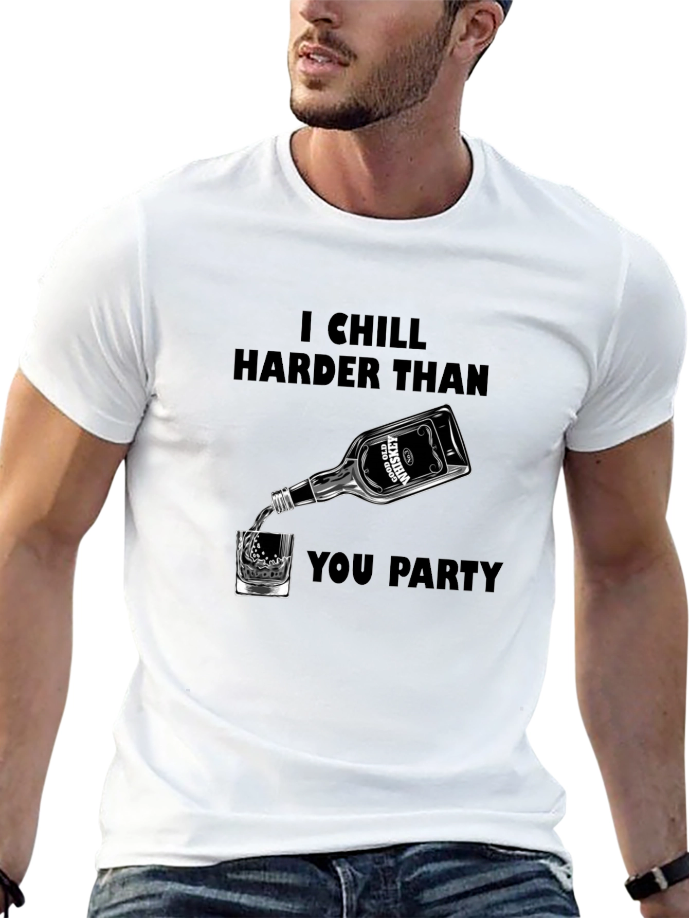 Chill Harder Whiskey Graphic Tee