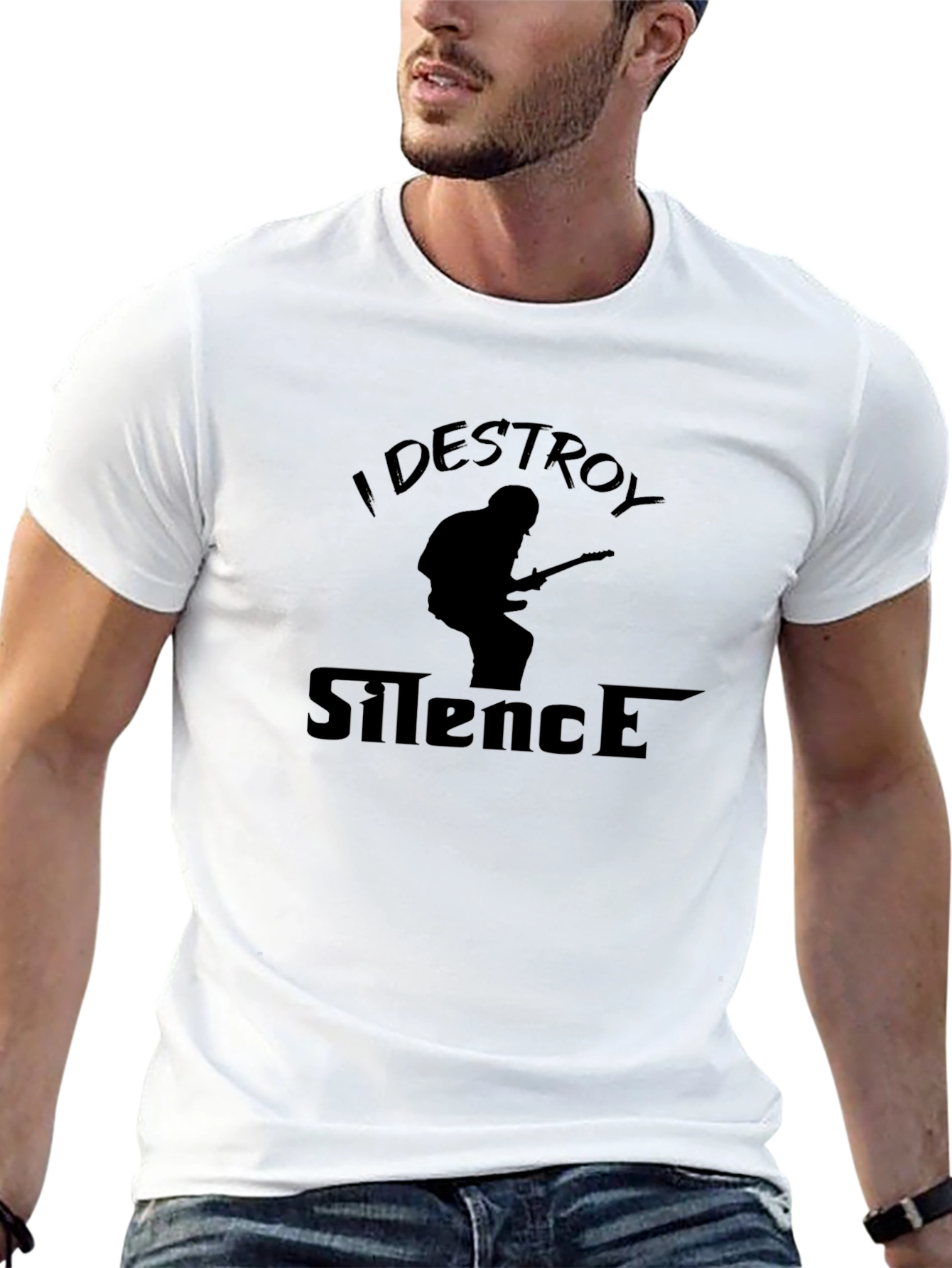 I Destroy Silence Black Graphic Tee