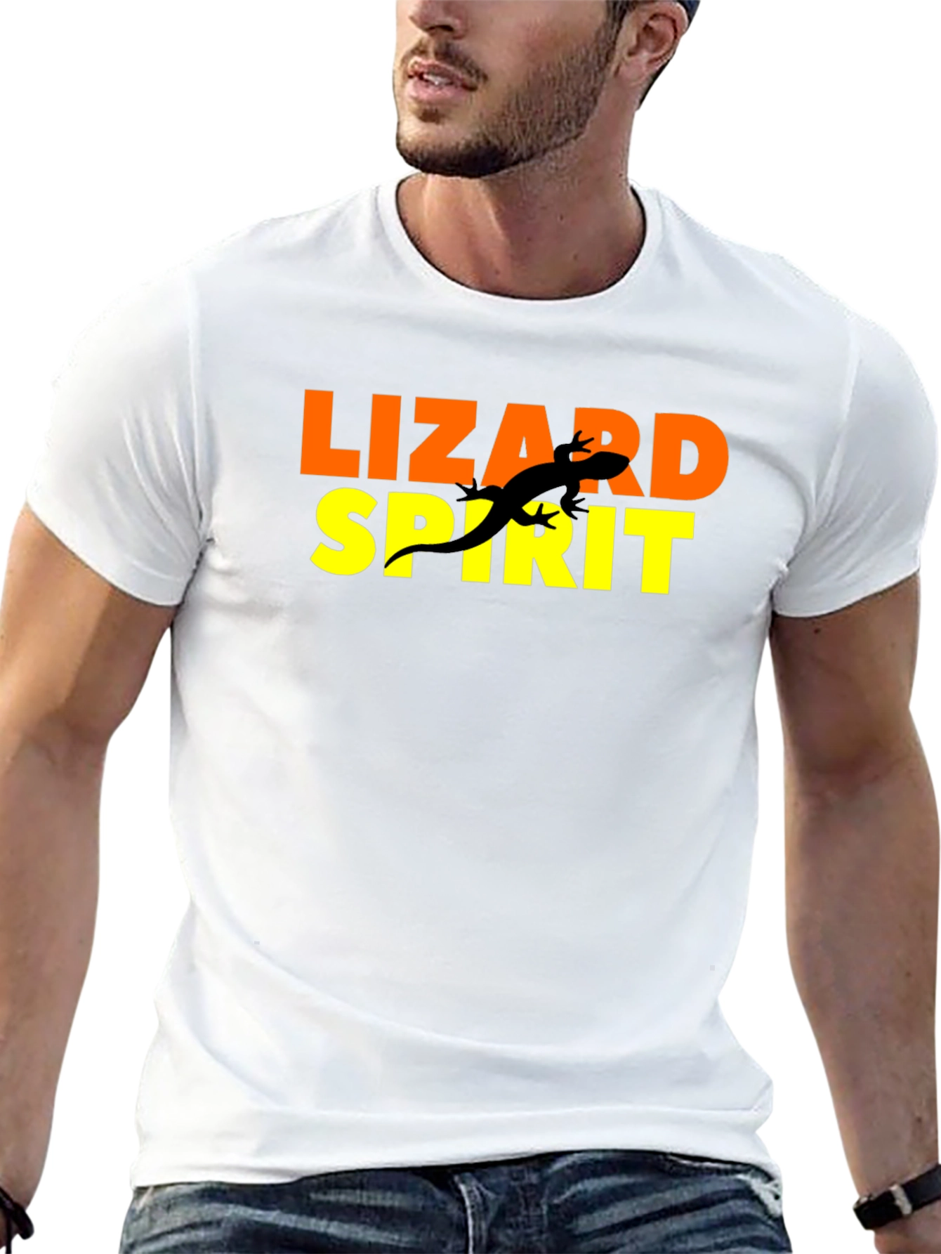 Lizard Spirit Graphic Tee - Black Cotton