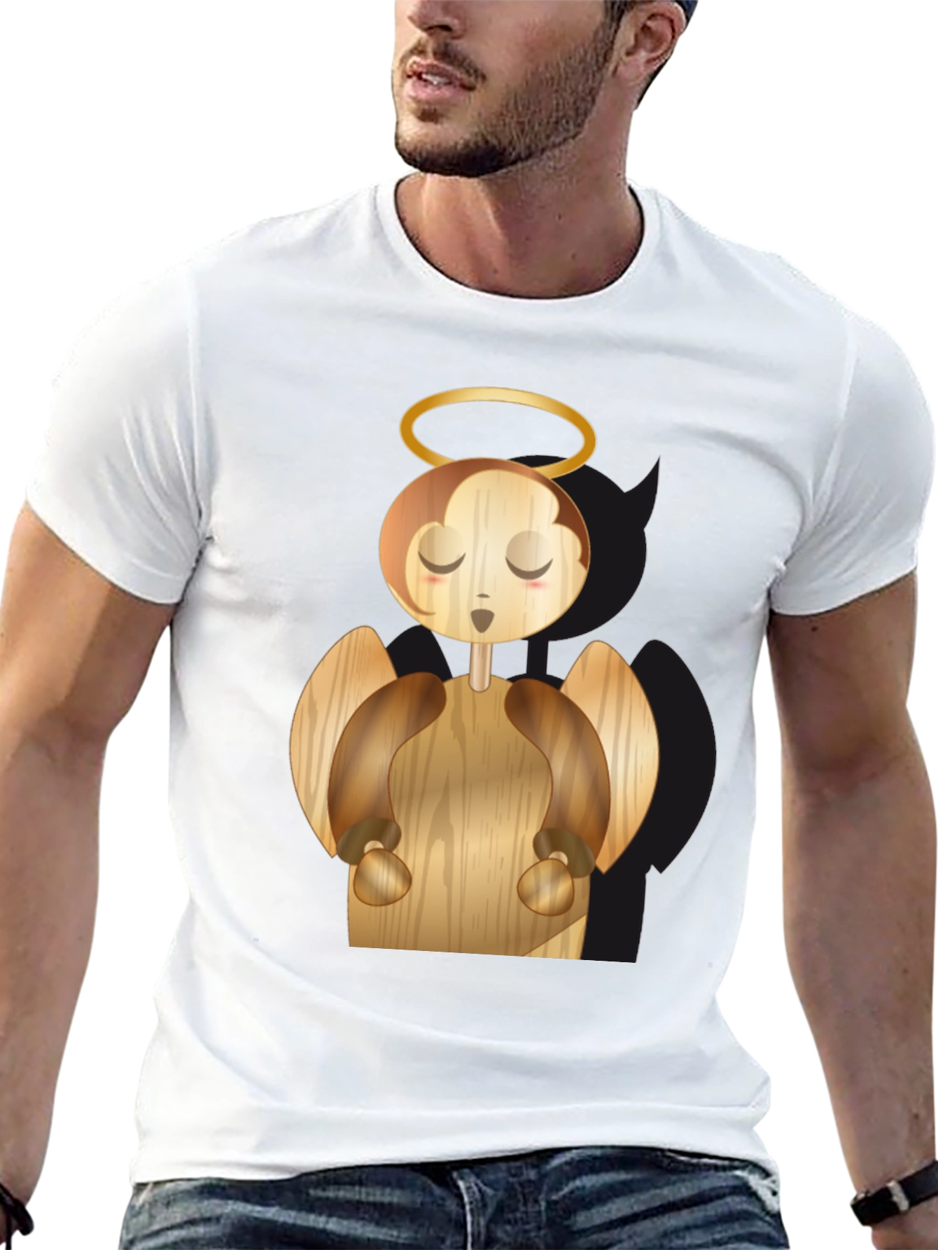 Angel Graphic Black T-Shirt