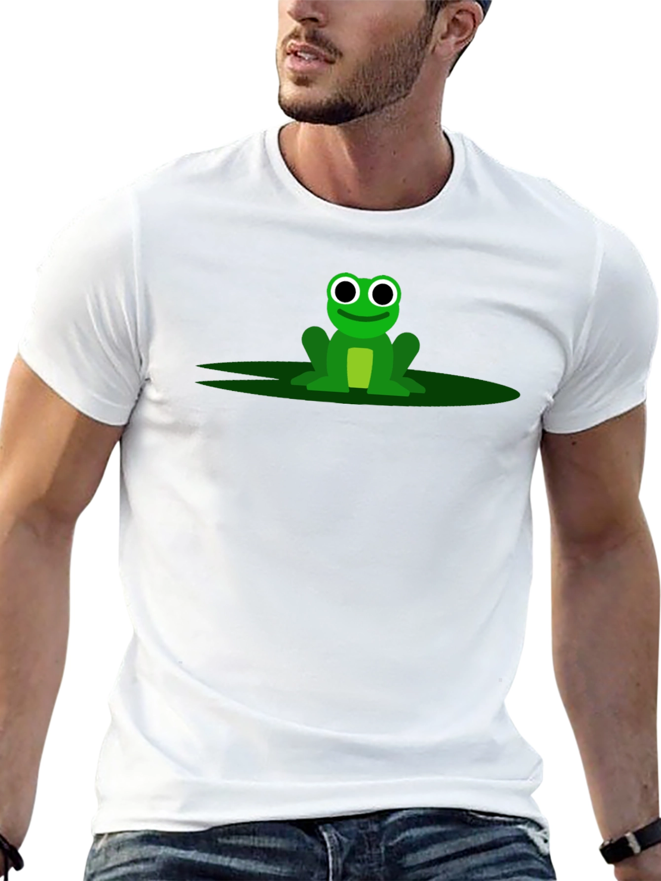 Frog Graphic Tee - Black Cotton T-Shirt
